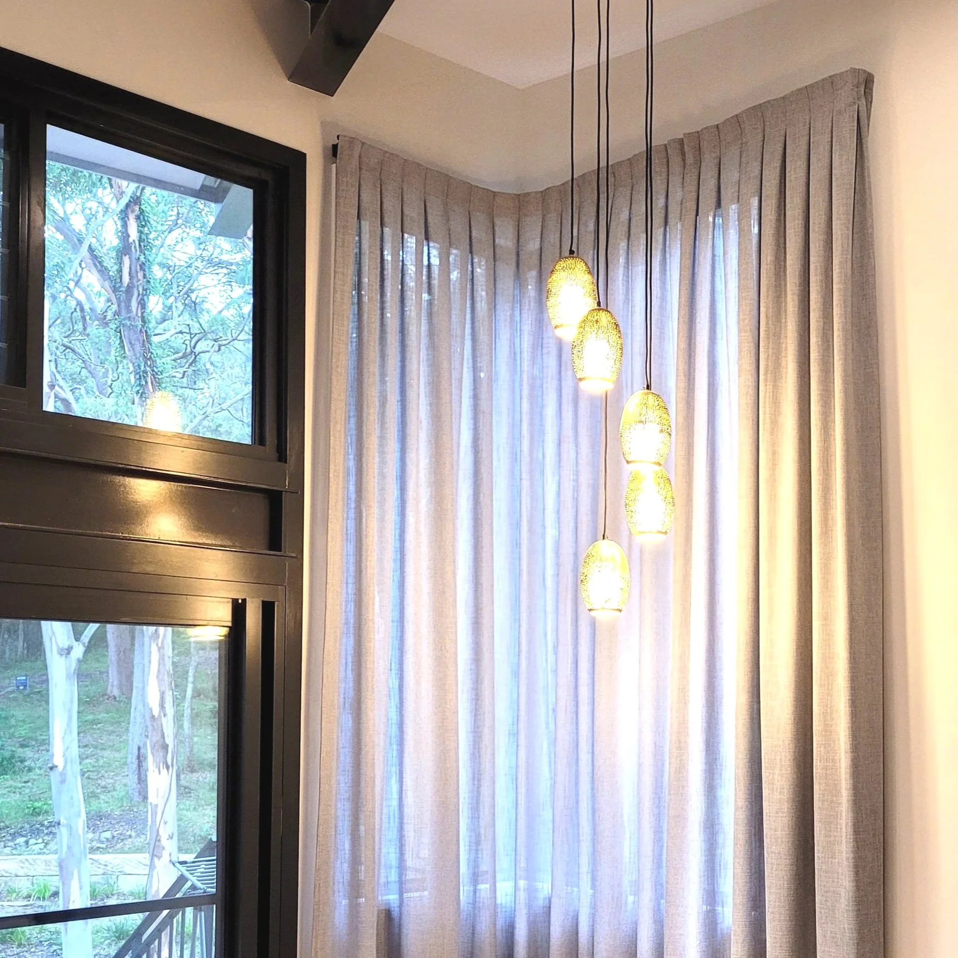 Elevated ceiling, extra tall sheer