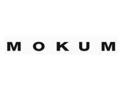 Black and white logo with the word 'MOKUM' in bold, uppercase letters.