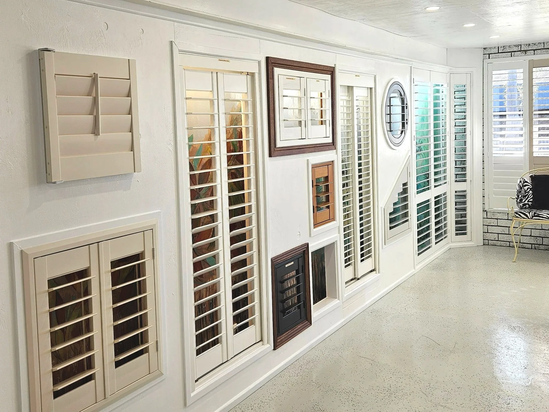 Large shutter show room on the Central Coast.
