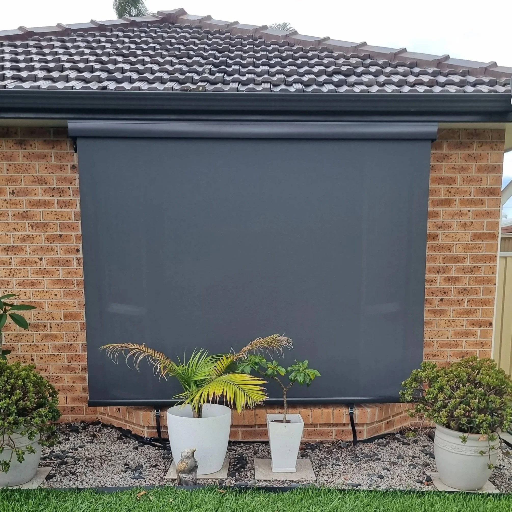 Straight drop awnings