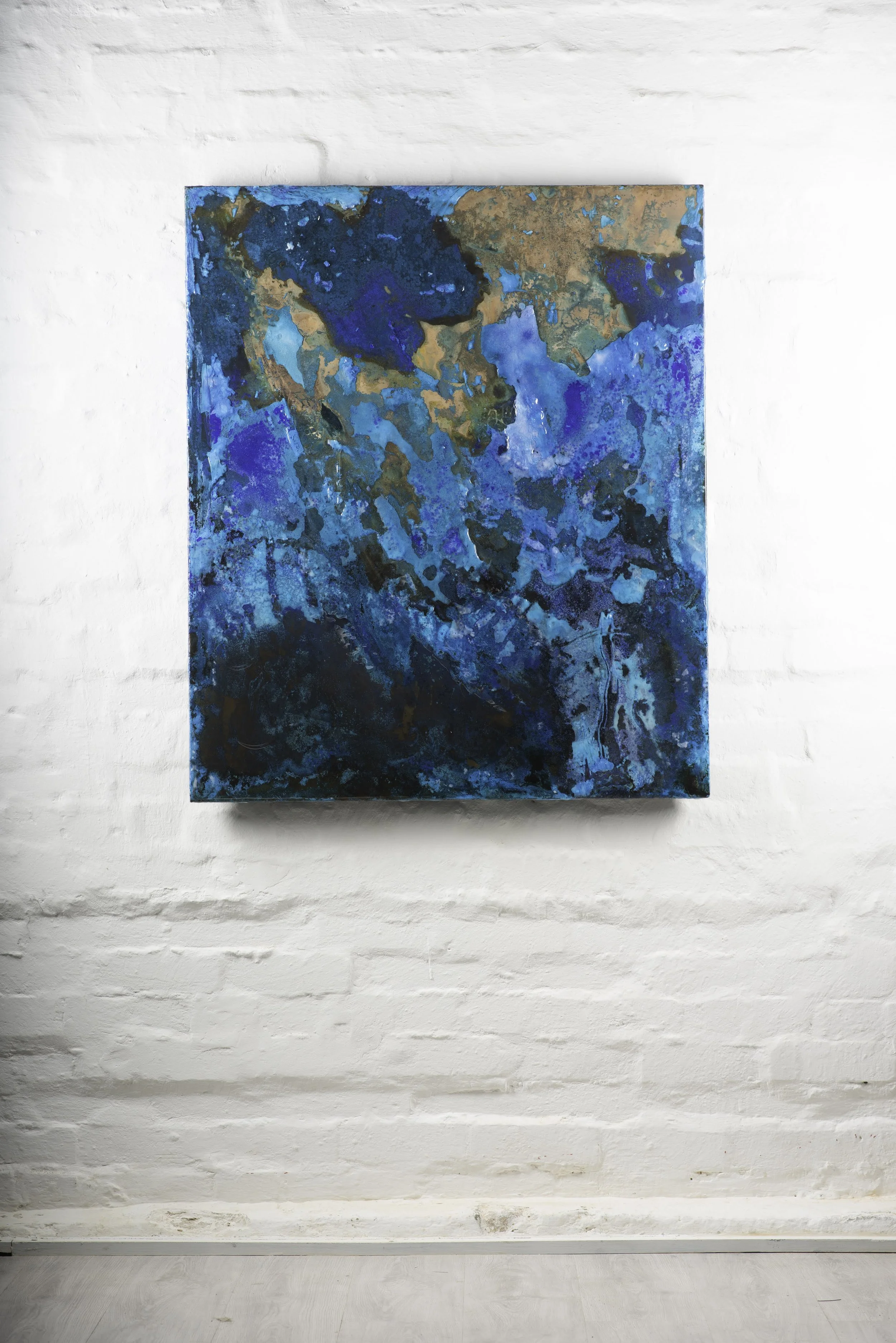 A BREATH BETWEEN WAVES 112cm x 95cm Shaped bronze and patina 