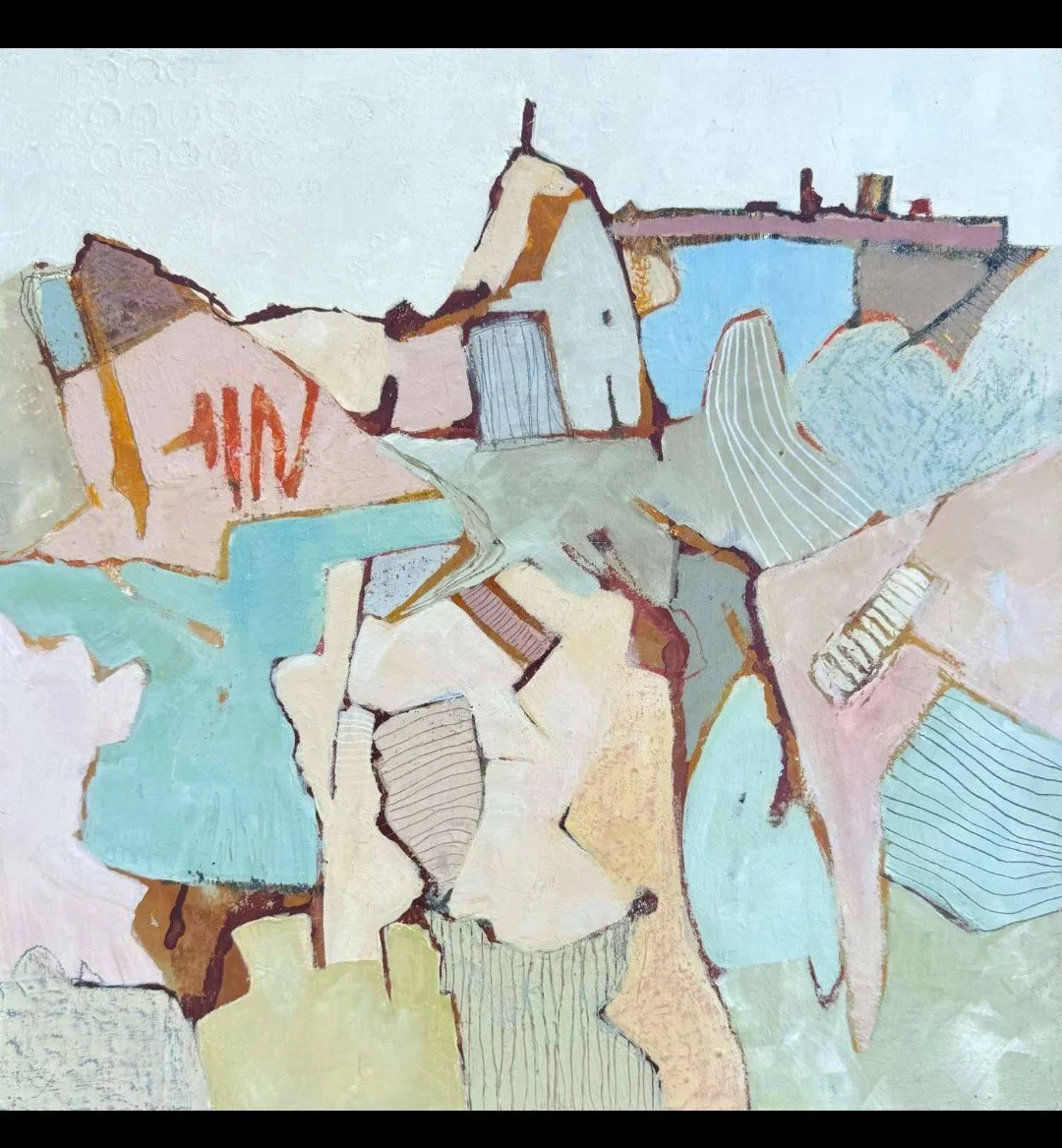 The House on the Hill, 2026 43cm x 43cm x 3.5cm acrylic and mixed media