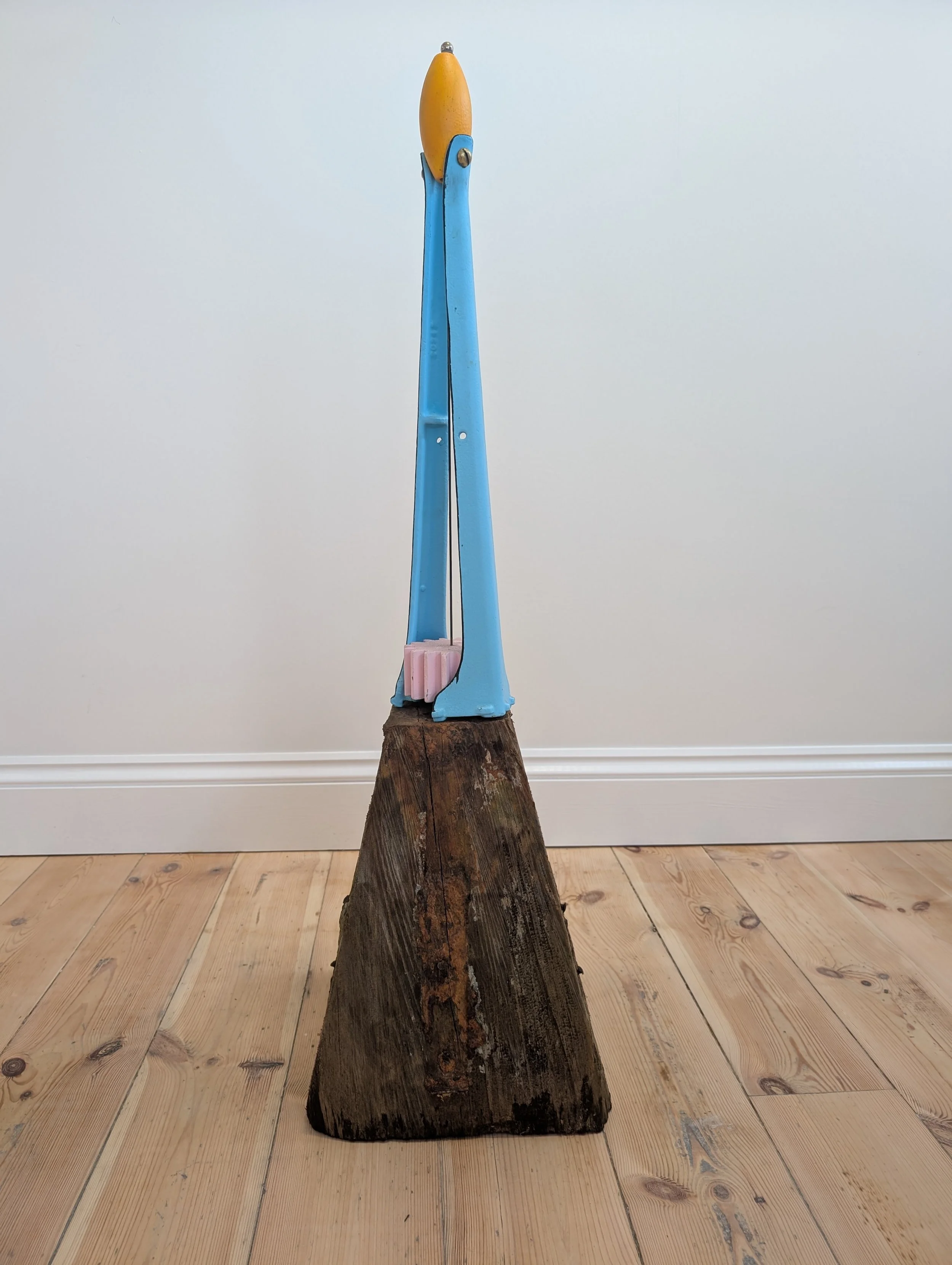 UNTITLED 107.5cm (H) x 31cm x 31cm Made using flotsam and jetsam from Newlyn harbour