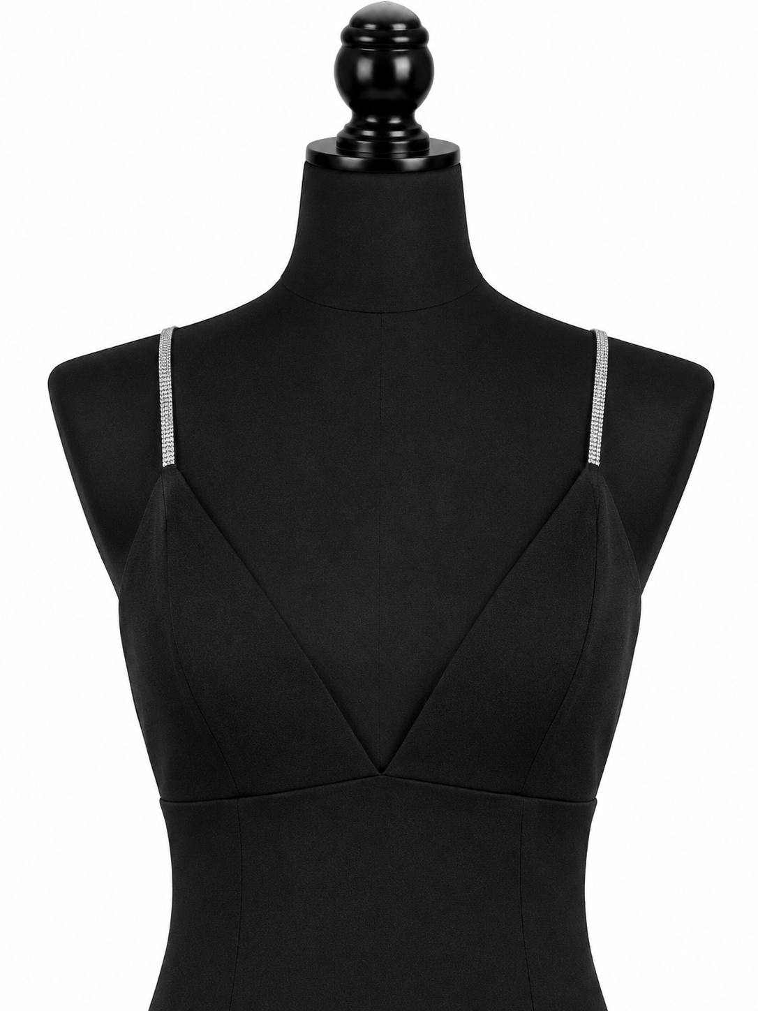Black Satin Mini Dress