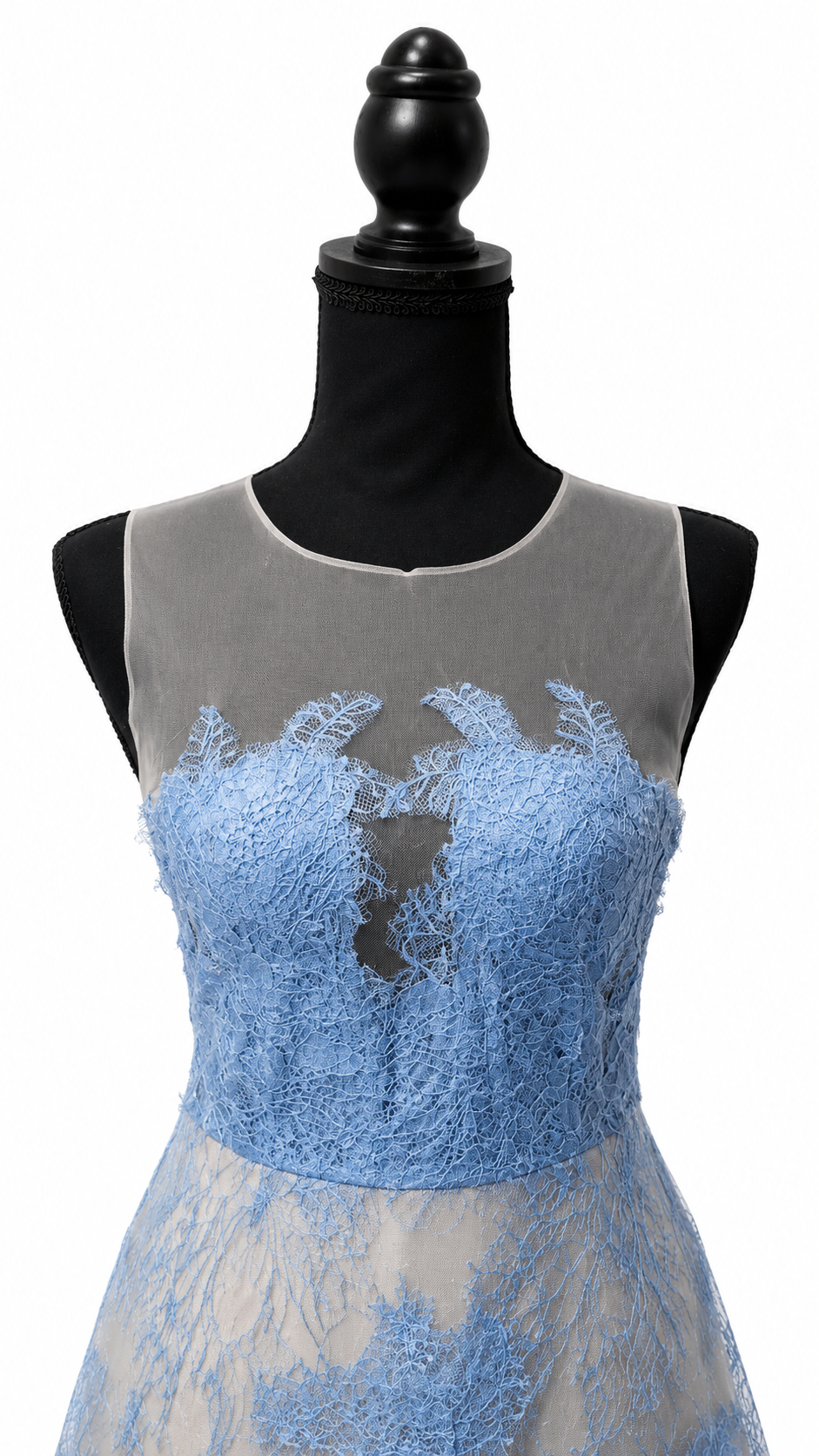 Light Blue Lace A-Line Cocktail Dress