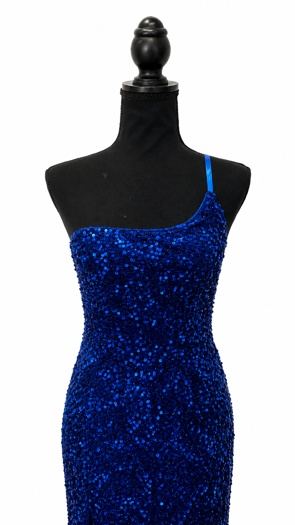 Royal Blue Sequin Corset Mermaid Gown