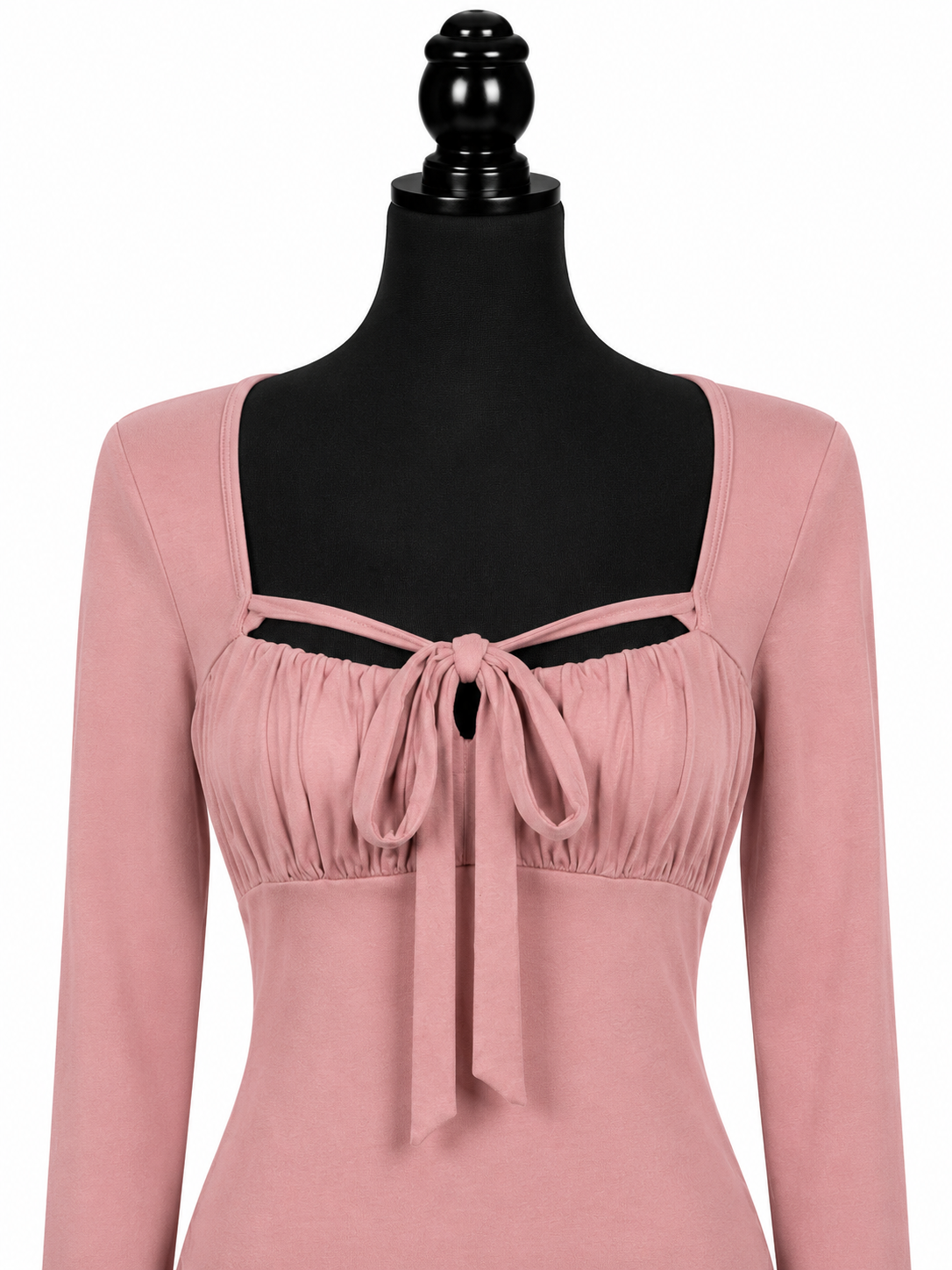 Dusty Pink Ruched Mini Dress