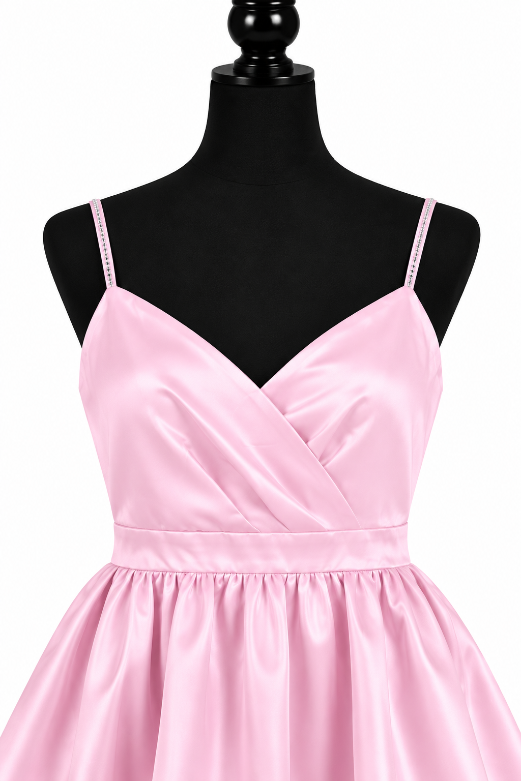Pink Satin Mini Dress