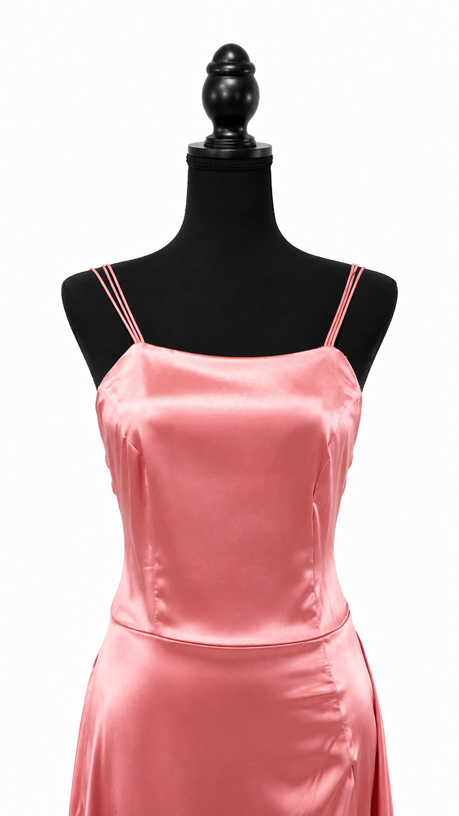 Blush Pink Satin Cowl Neck Gown — Damaged