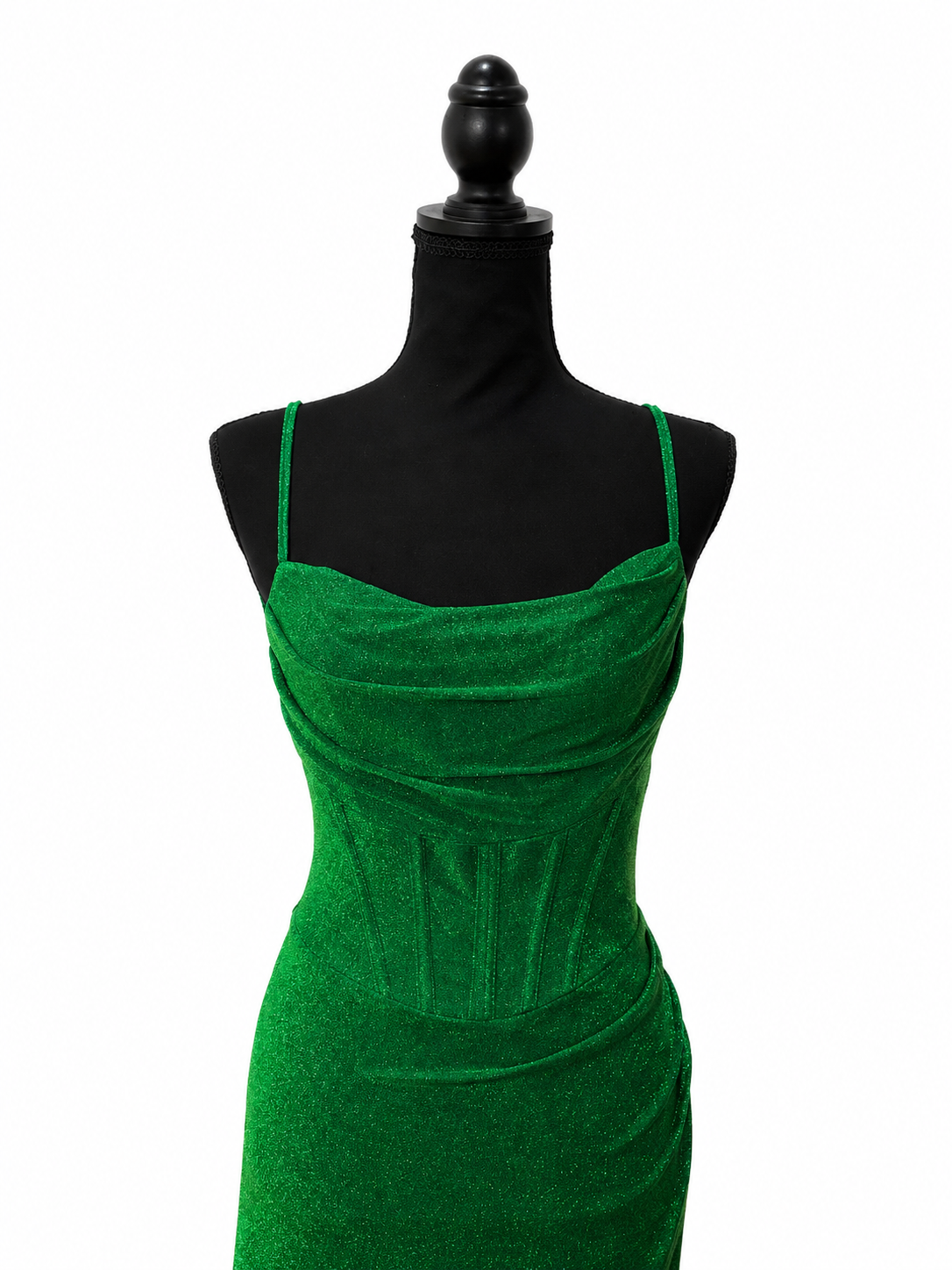 Emerald Green Draped Gown