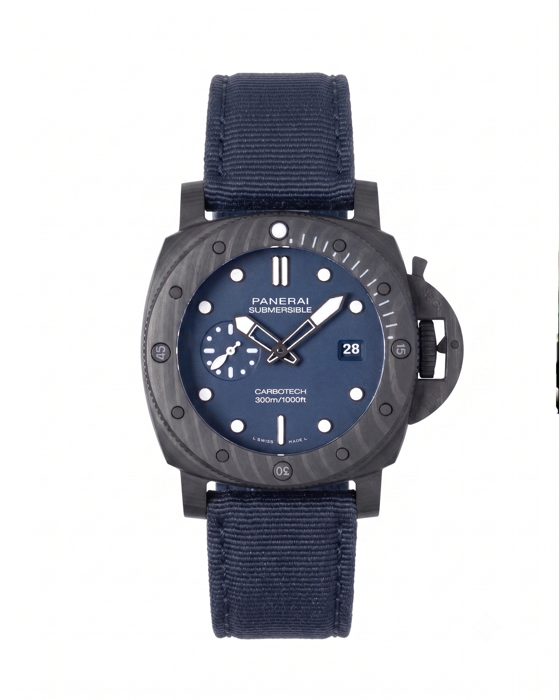 A close-up of the Panerai Submersible PAM 01232 44mm Automatic