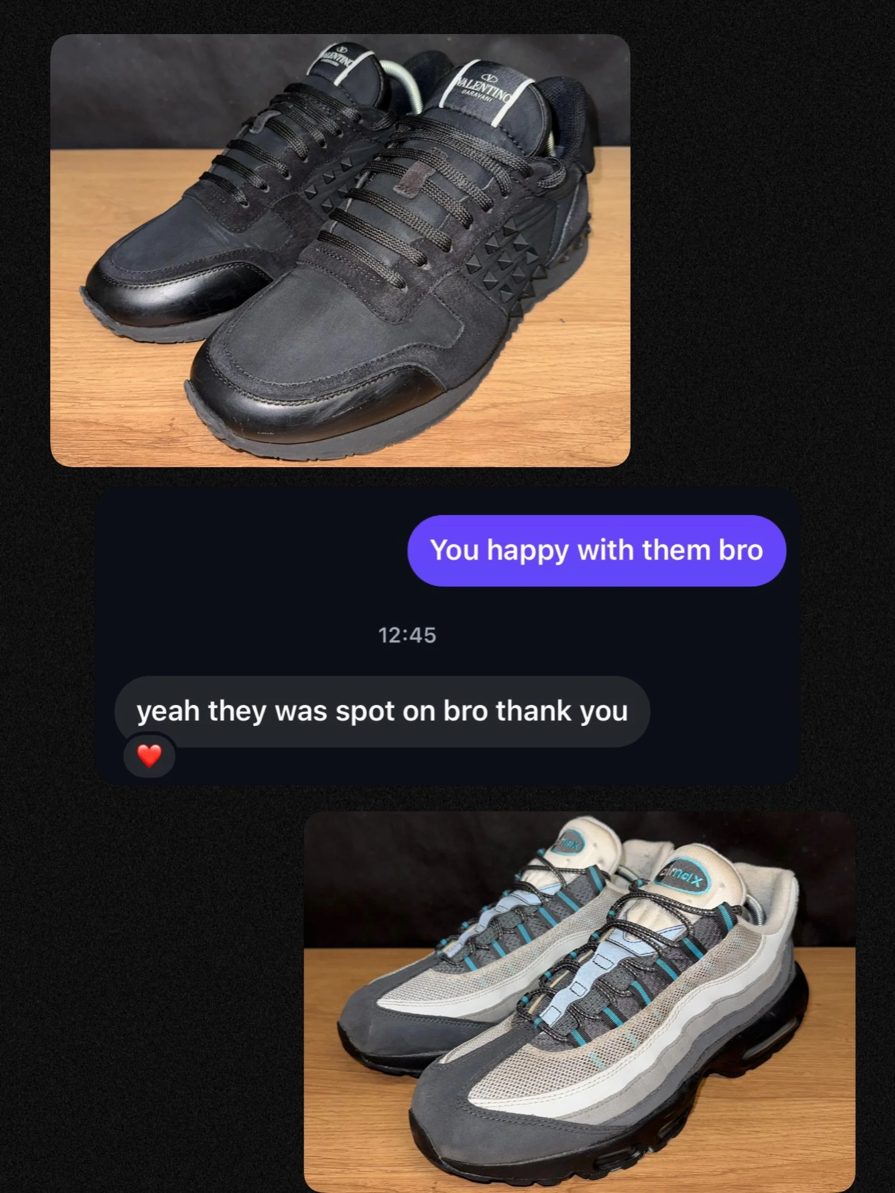 I love hearing about how happy customers are when their favourite pairs get brought back to life ❤️💫