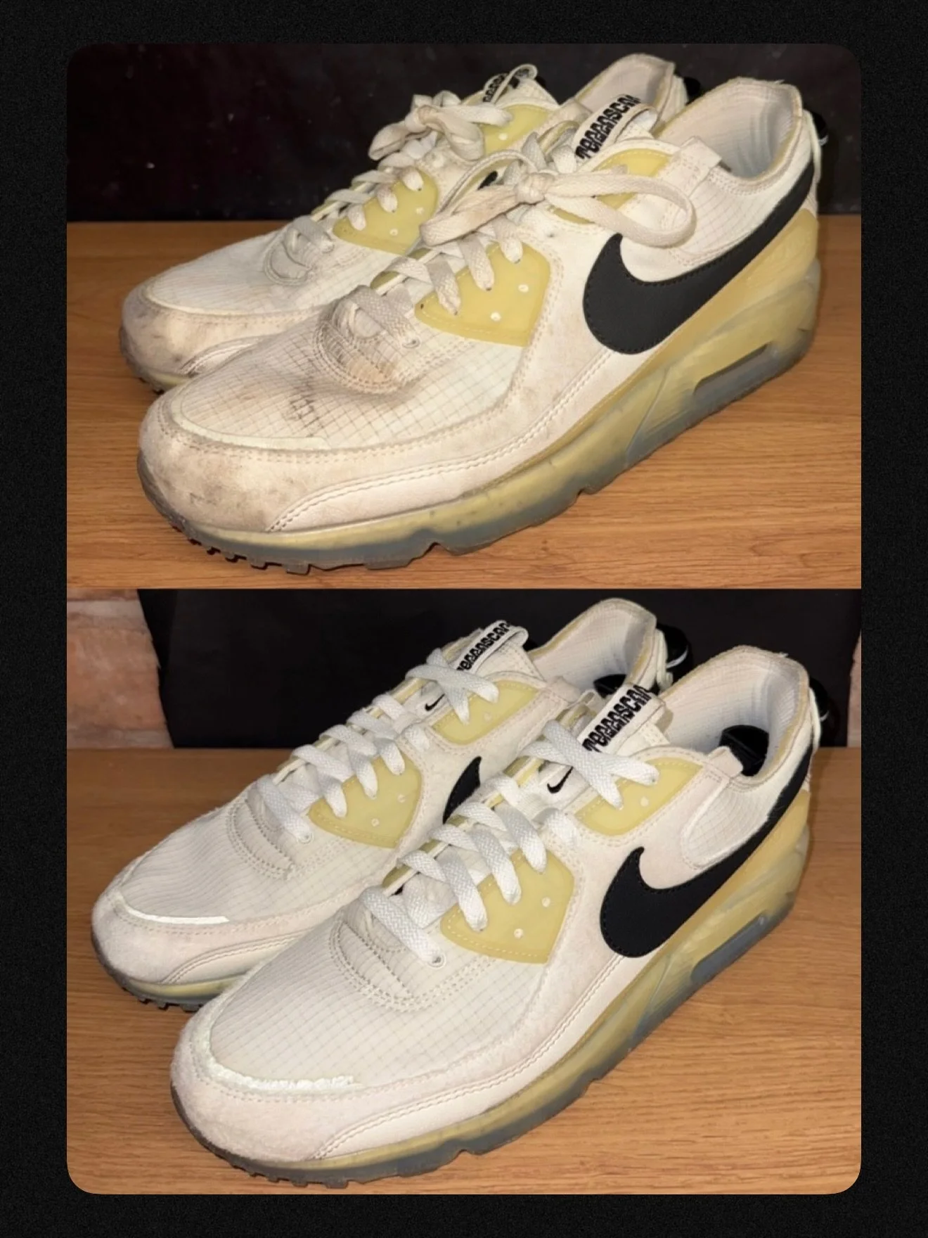 Premium clean 🧼 Nike Air Max Terrascape 90 Sutton/BHX📍DM to get yours cleaned today 📲 
#trainertherapy #nike #steamclean #whitelaces #clean