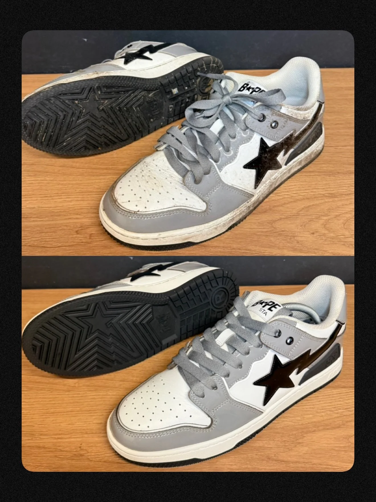 Deep clean 🧼 BAPE SK8 STA Sutton/BHX📍Book/DM to get yours cleaned today📲 
www.trainertherapy.co.uk
#trainertherapy #suttoncoldfield #clean #shoecleaner #bape