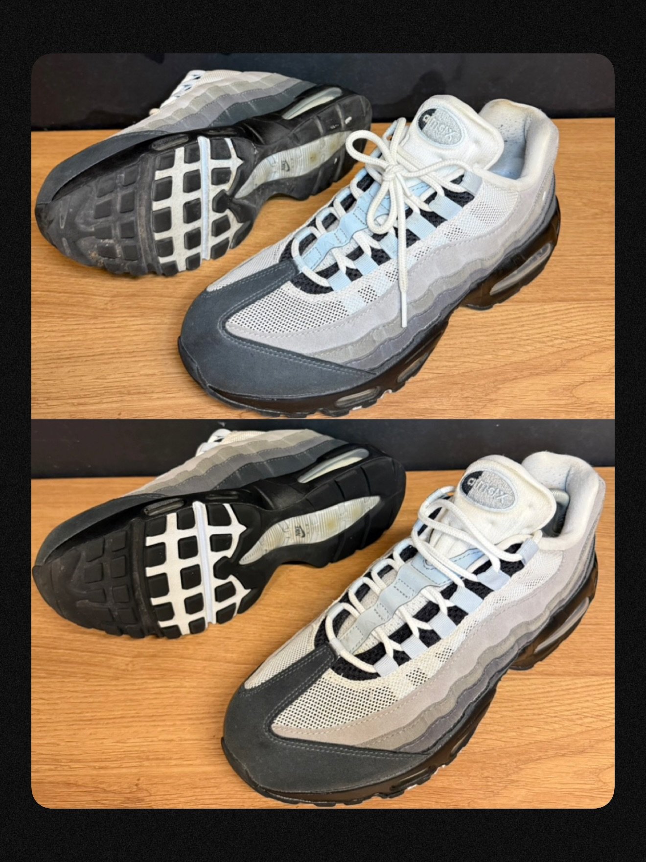 Deep clean 🧼 Nike Air Max 95 Sutton/BHX📍Book/DM to get yours cleaned today📲 
www.trainertherapy.co.uk
#trainertherapy #suttoncoldfield #clean #shoecleaner #95s