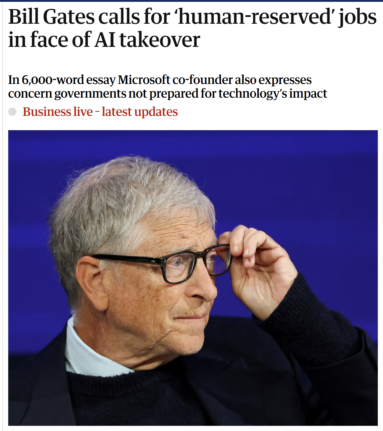 Bill Gates wants to save some jobs just for humans—how prepared is India?