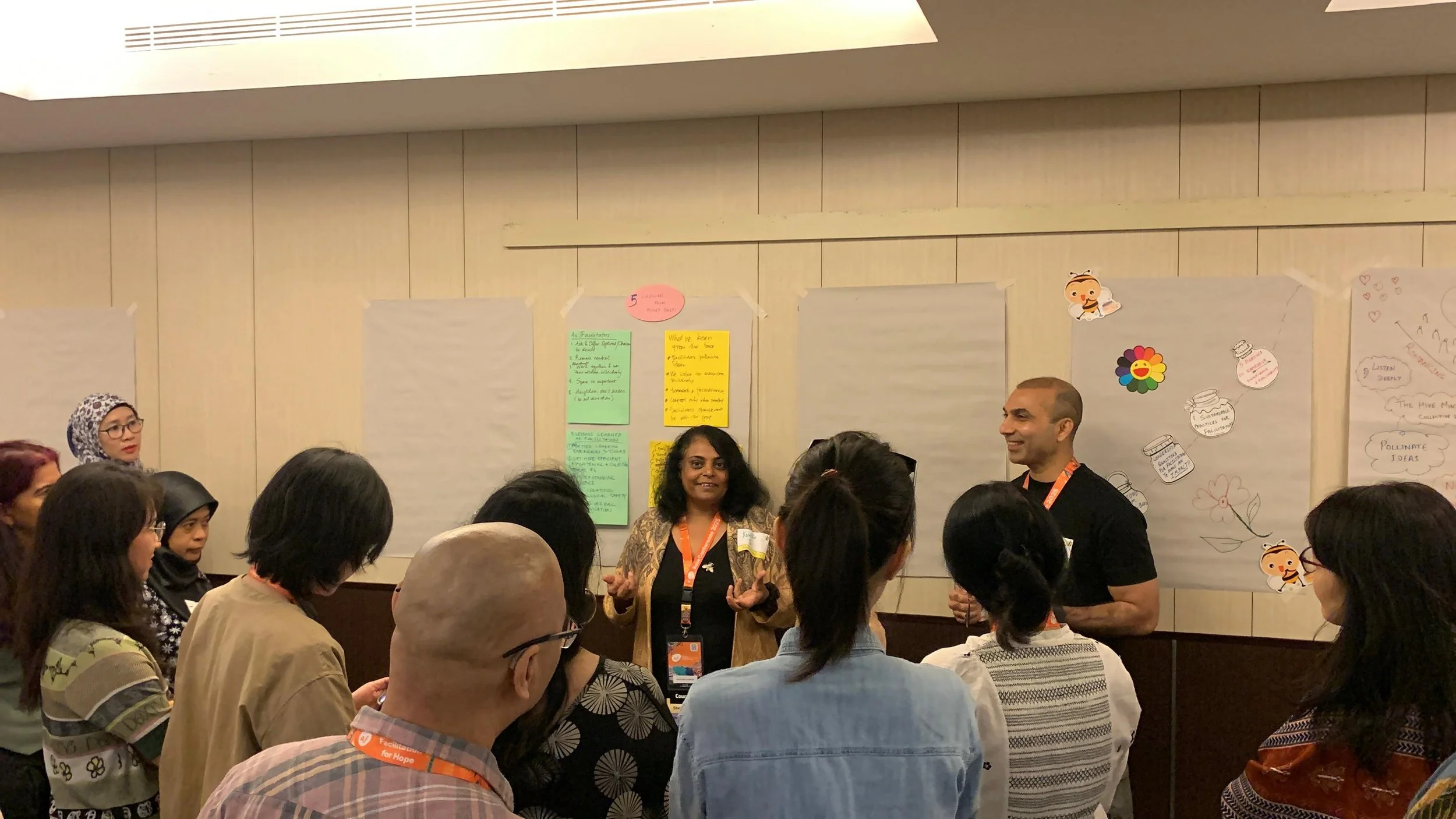 	
Kundan facilitating a small-group discussion with founders, New Delhi