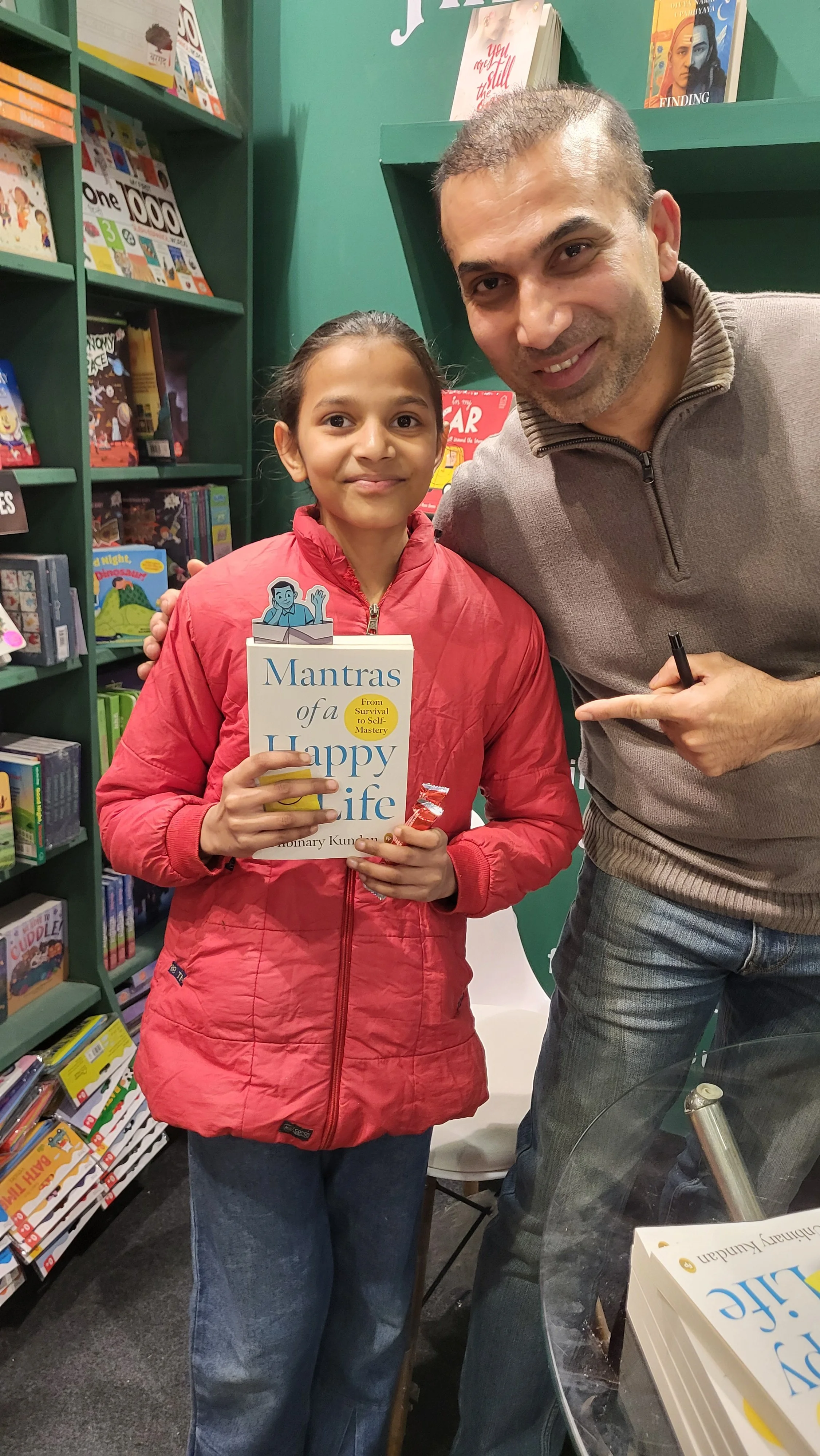 Kundan facilitating a book launch event at Book Fair, New Delhi