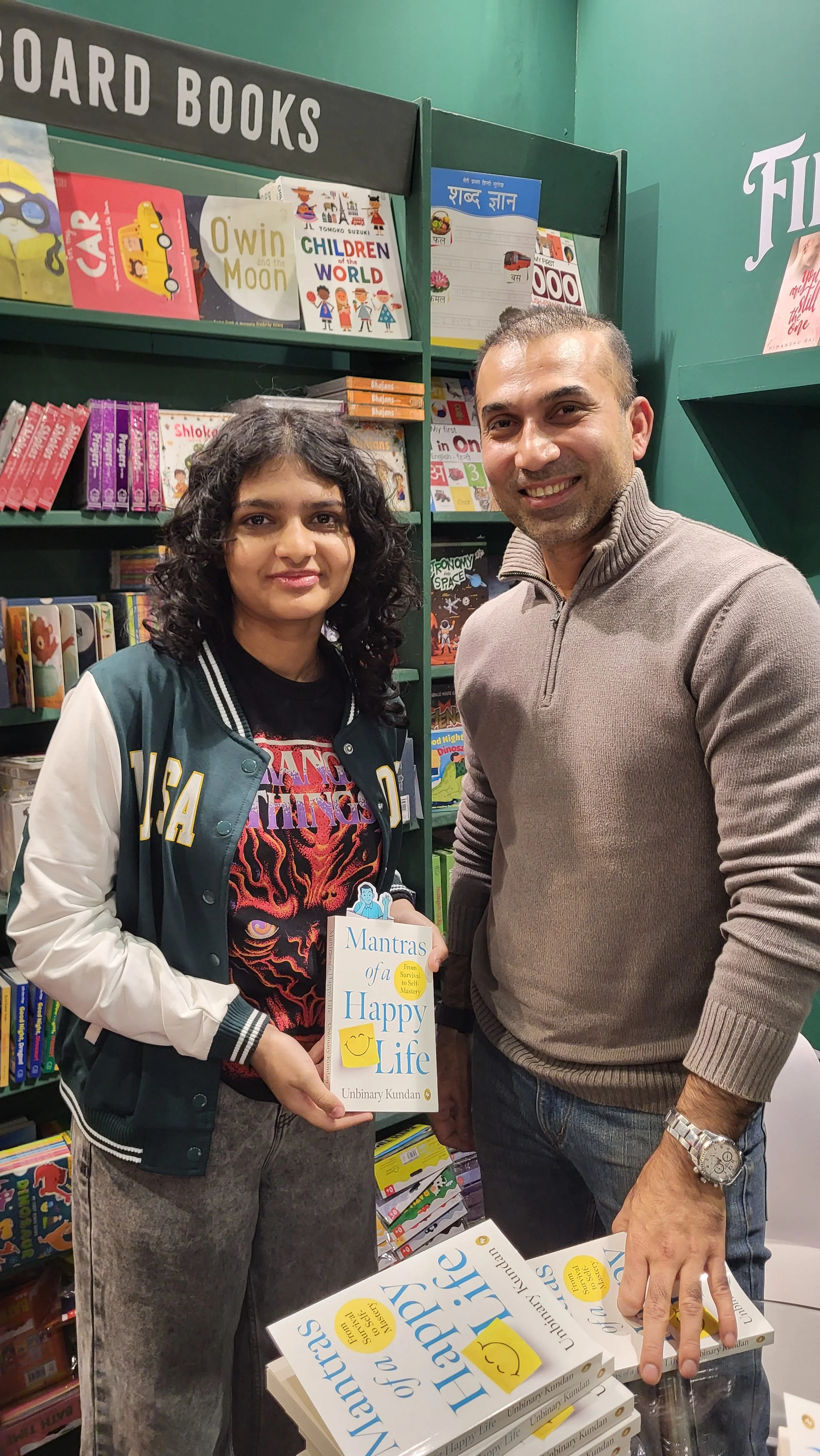 Kundan facilitating a book launch event at Book Fair, New Delhi