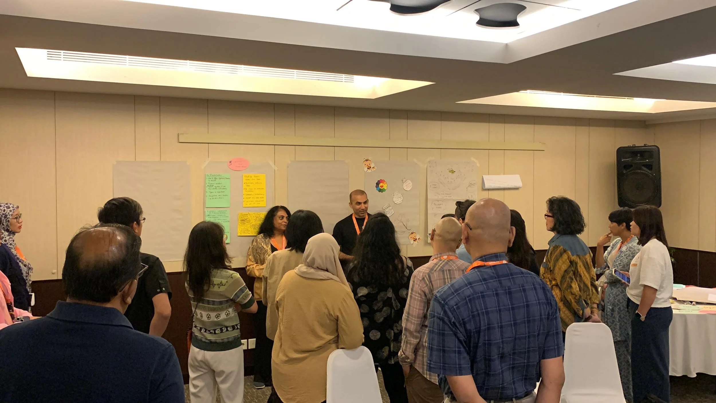 	
Kundan facilitating a small-group discussion with founders, New Delhi