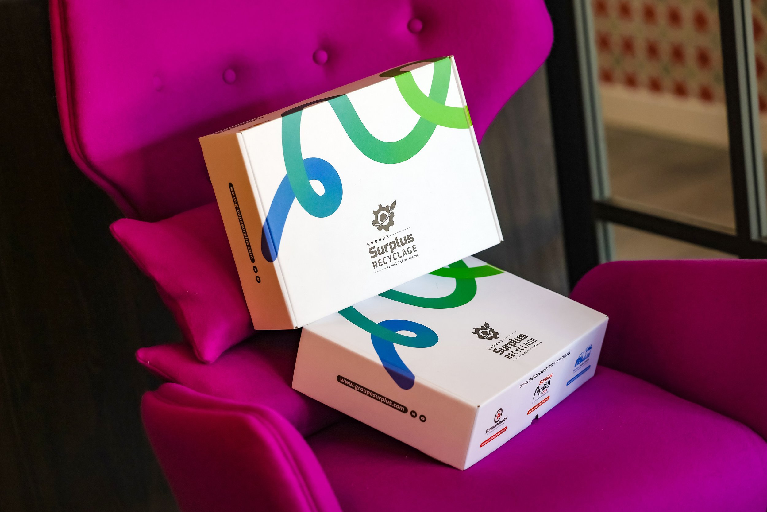 Welcome pack en trois univers, coffrets imprimé