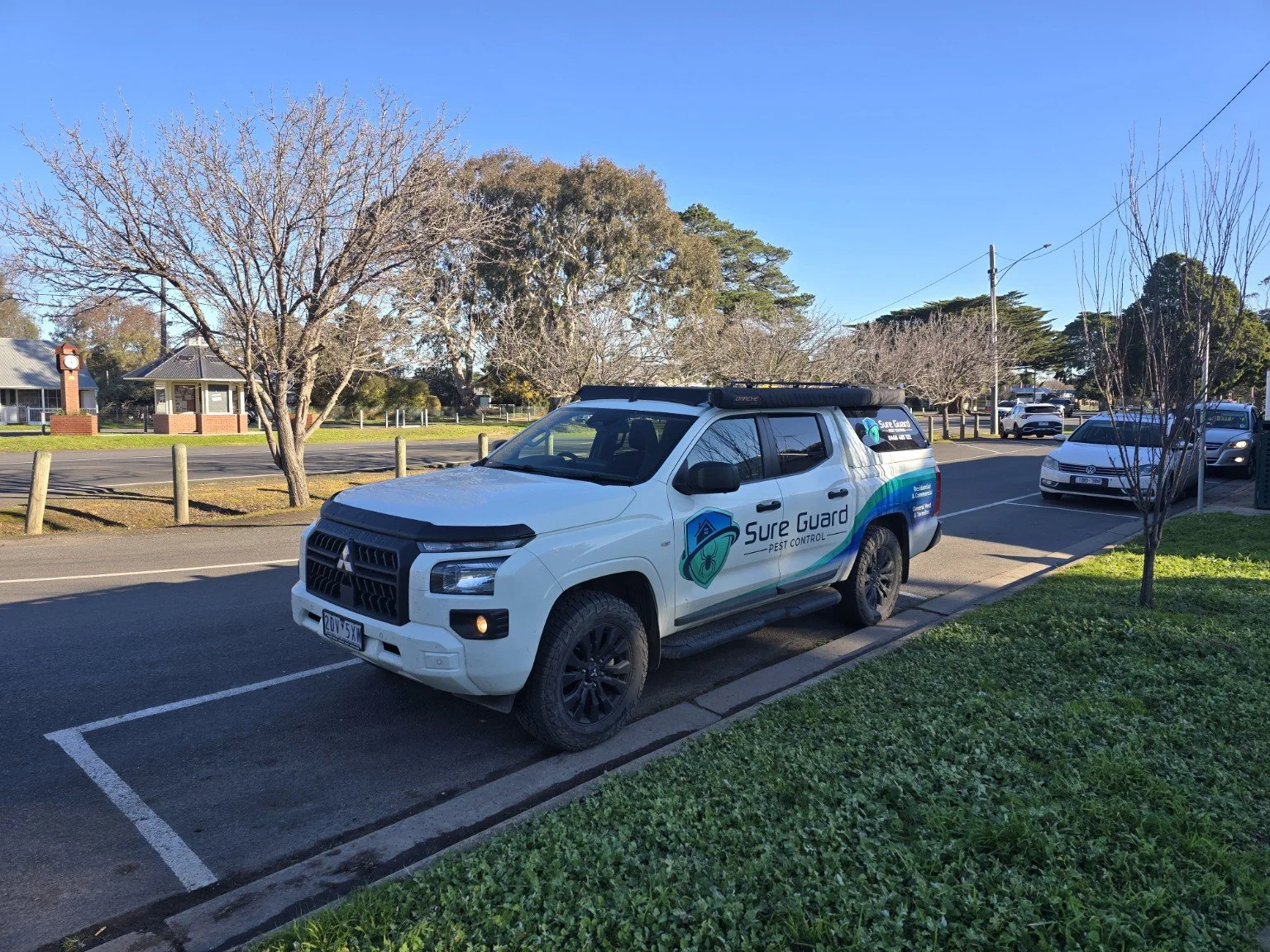 SureGuard Pest Control branded service vehicle in Inverleigh
