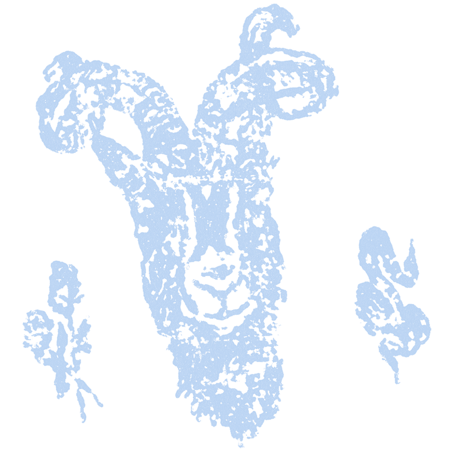 A stylized, textured depiction of a monkey with prominent facial features and closed eyes, surrounded by abstract shapes on a black background.