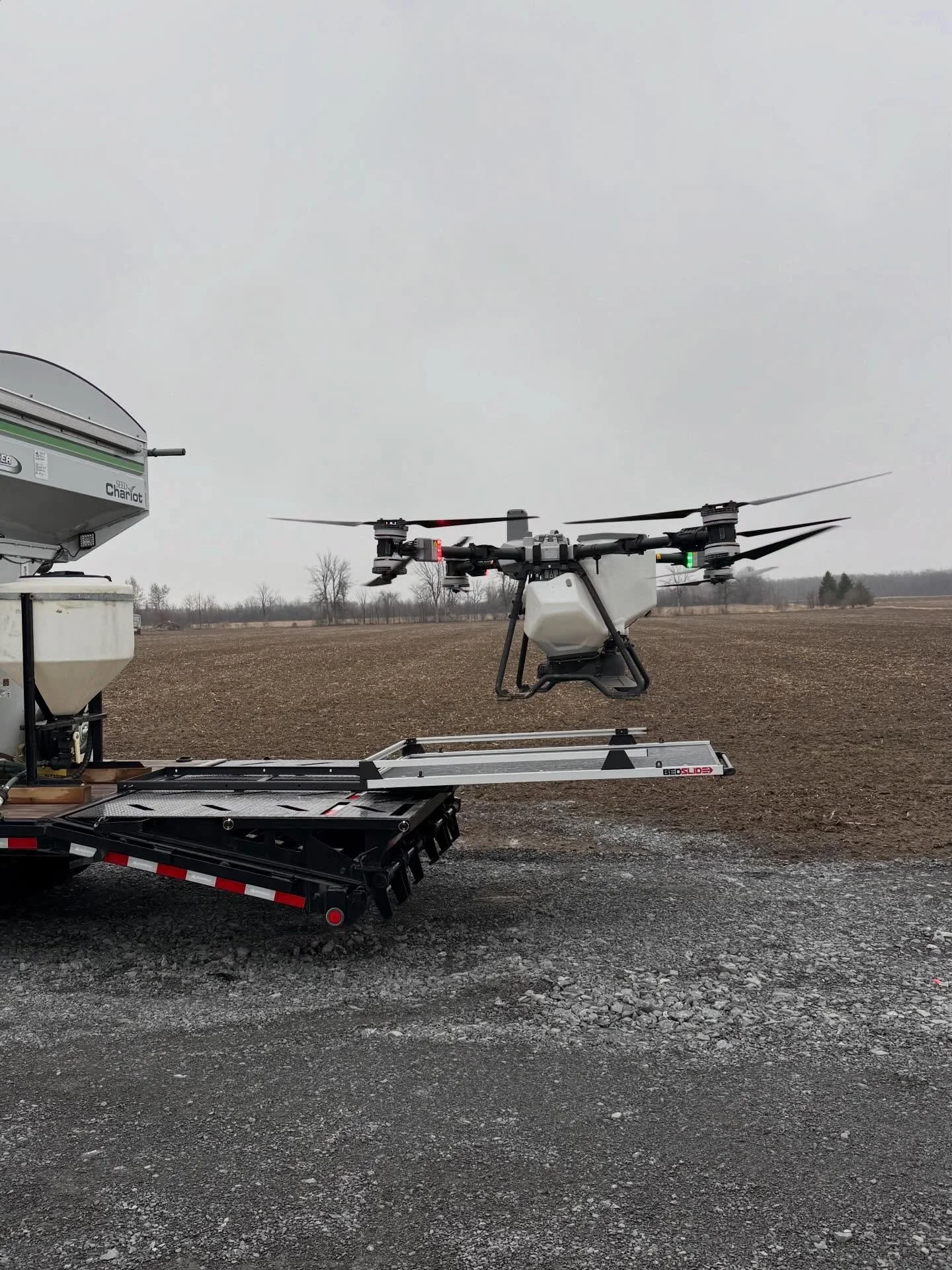 We have upgraded our set up with a deck slide for the T-100. This addition allows us to land and takeoff away from the tender, and then slide it back for secure transport.