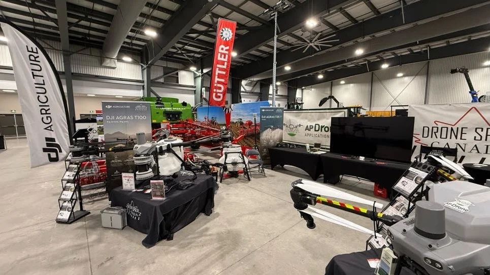 We are all set up and ready for the #OttawaValleyFarmShow2026. 

Come find us at booth # 4009. We will be there to chat with you about all things agriculture drones. Also at the booth with us is @dronespray to talk DJI Agriculture drone sales.

🚨P.S