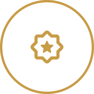 Gold medal icon with a star in the center, surrounded by a circular border.