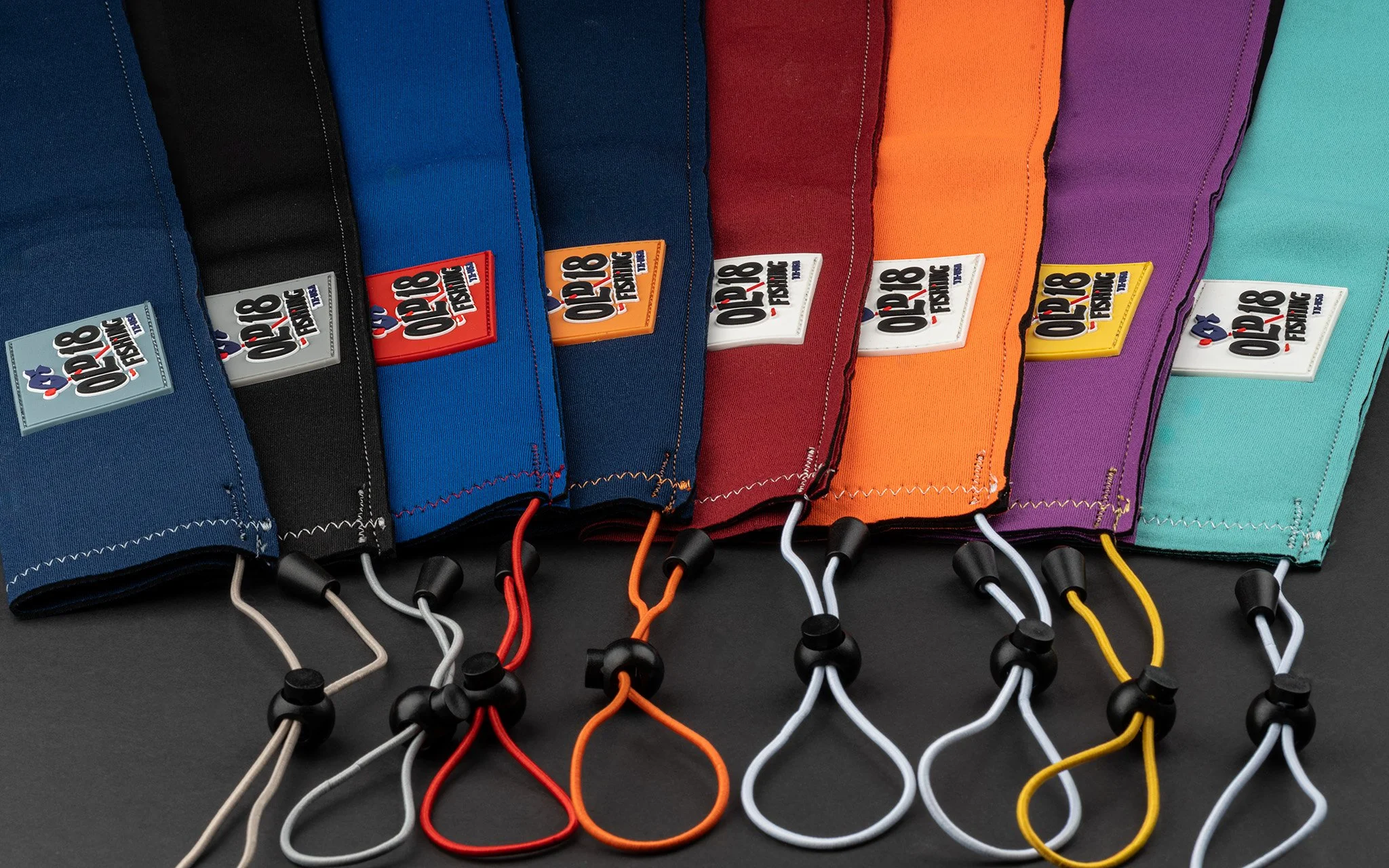 Fishing rod sleeves shown in true color and fine details with soft gradient lighting 