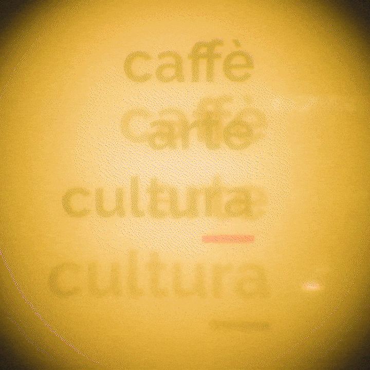 Text reading 'café', 'cafe', 'culture', and 'club' on a blurred yellow background.