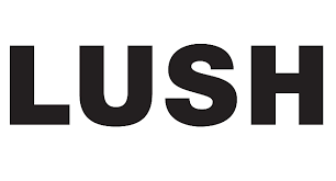 Lush logo in black letters on a white background