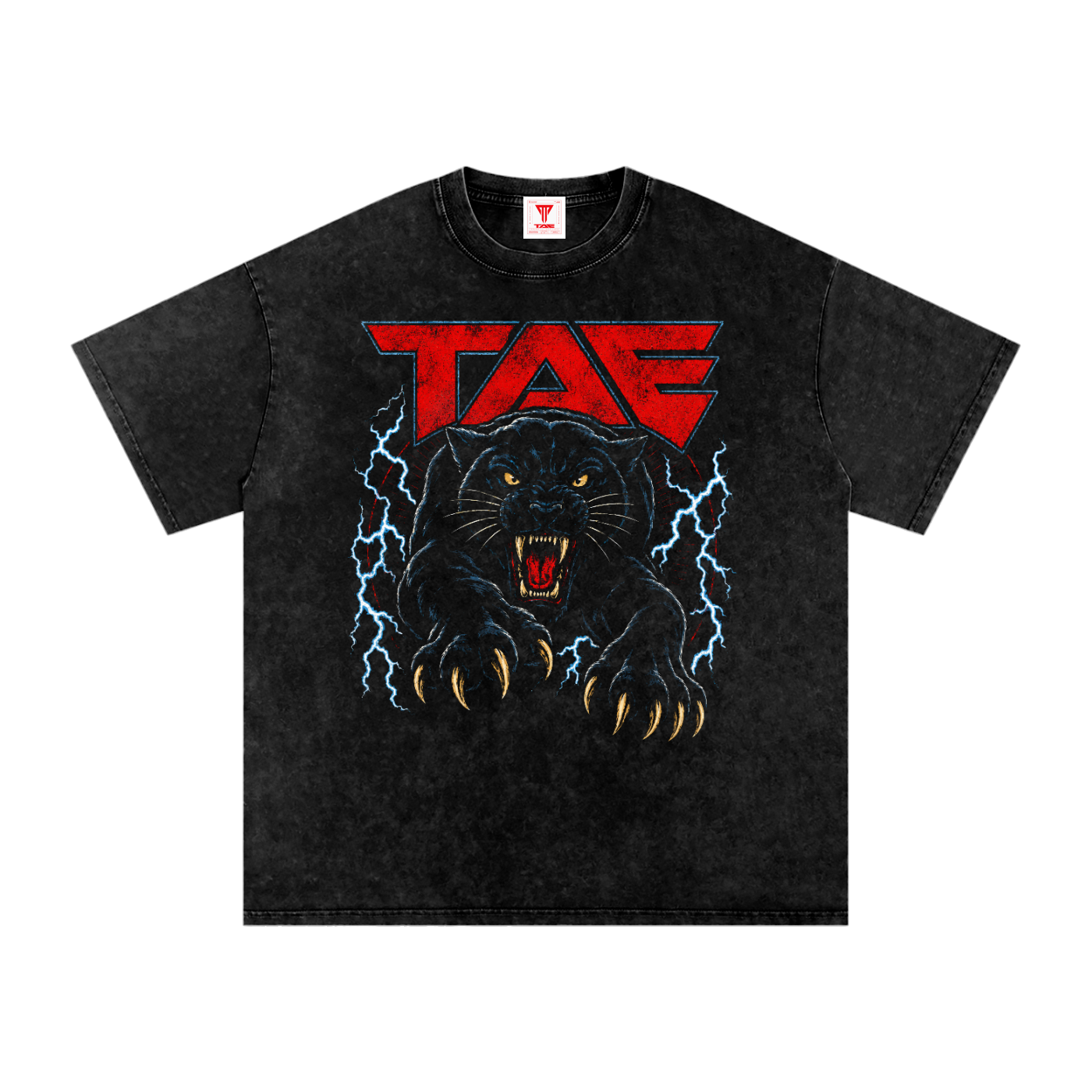 TAE x BEAST | Vintage Washed Oversized Cotton T-Shirt