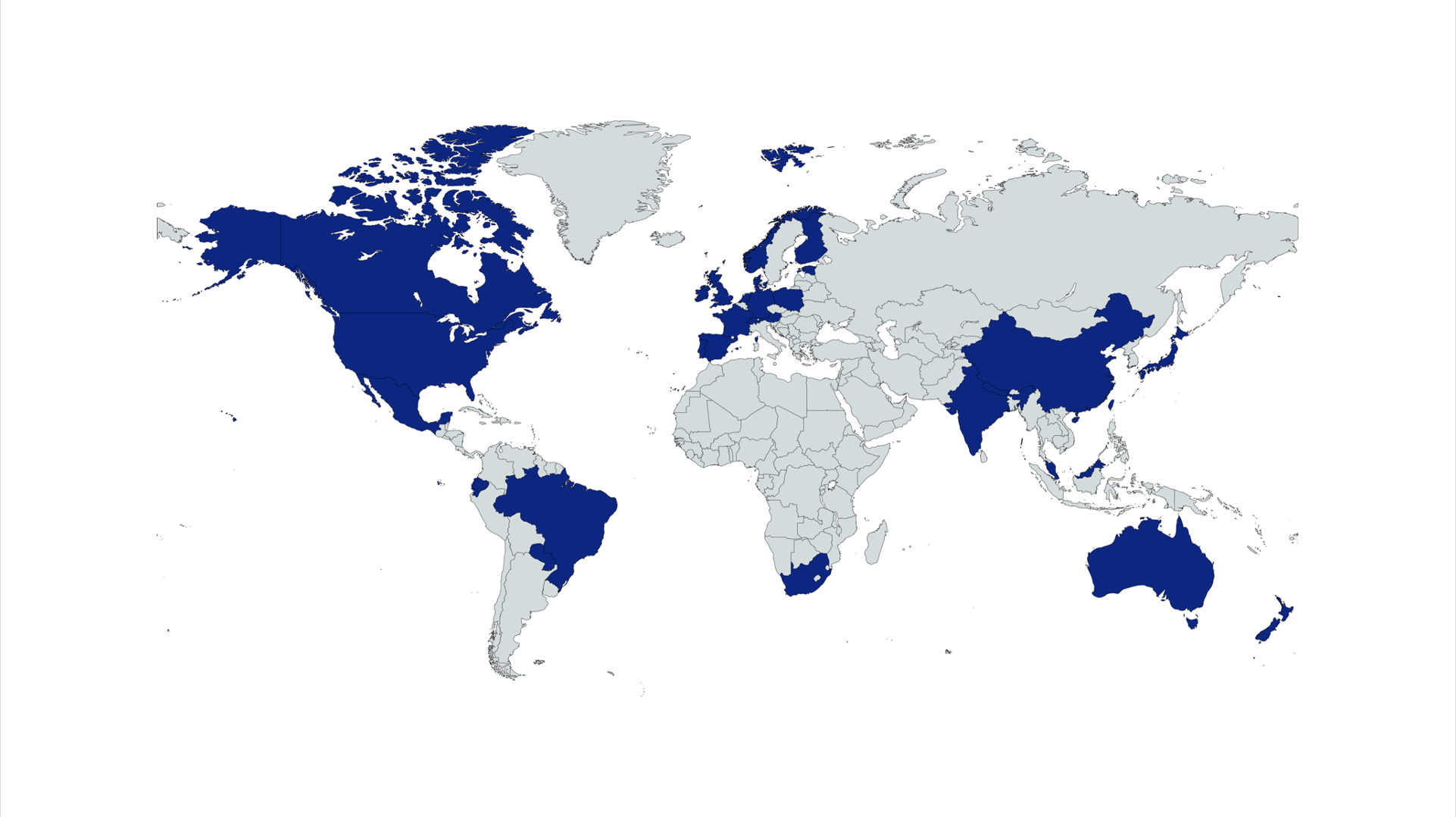 A world map highlighting countries in blue where the U.S. dollar is widely used.
