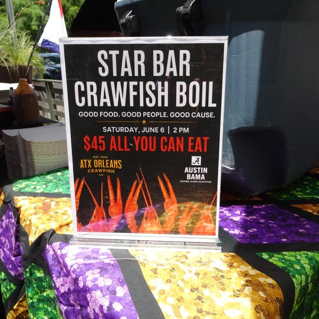 Thanks to everyone who came out Saturday for our crawfish boil! 🦞 We had a great time and loved seeing everyone there. 

A big thanks to Star Bar for opening their doors to us and to @atxorleanscrawfish for keeping the crawfish hot and delicious all
