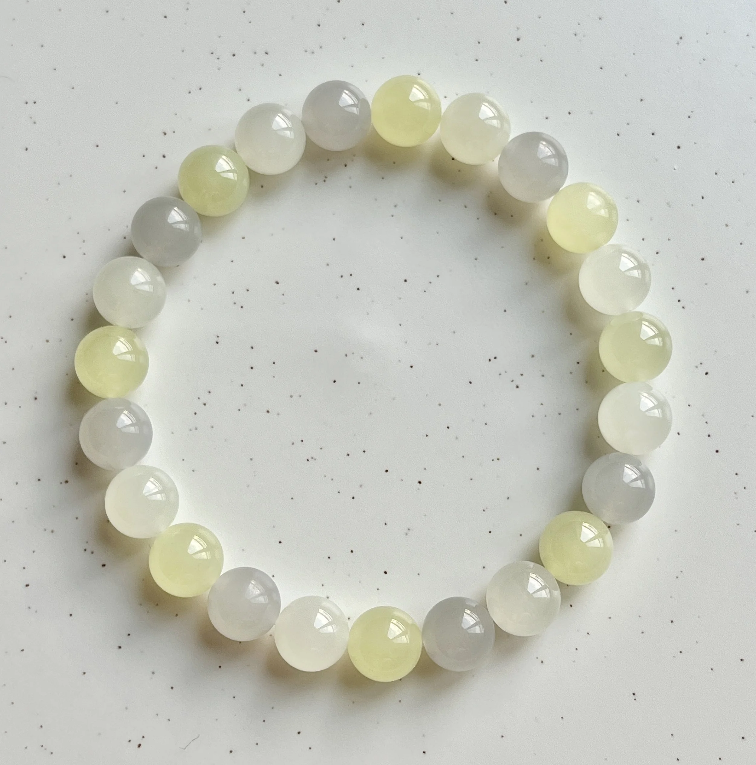 Certified Natural Nephrite Jade Bracelet - Macaron Multi Color Beads
