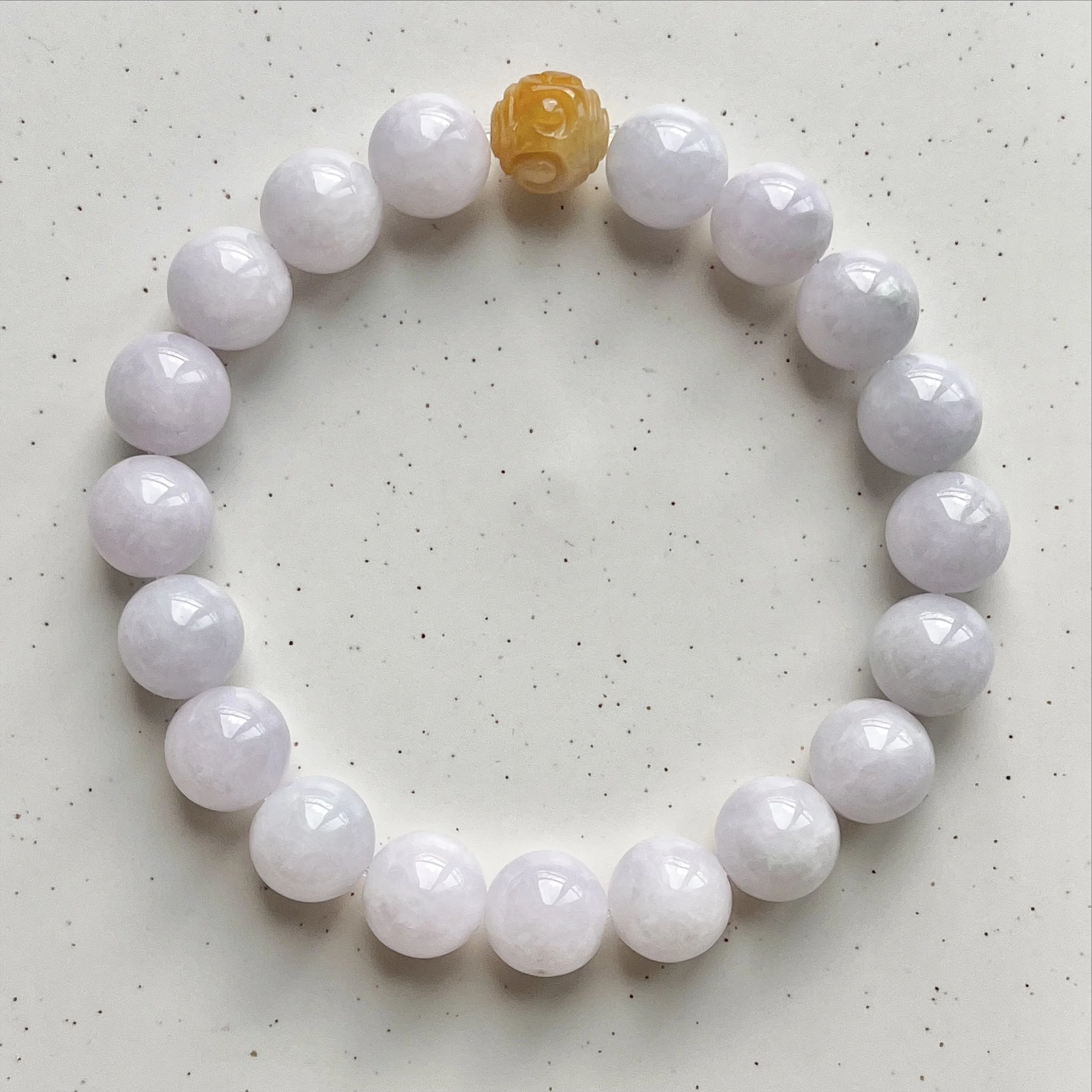 Certified Natural Type A Jadeite 10 MM Bead Bracelet