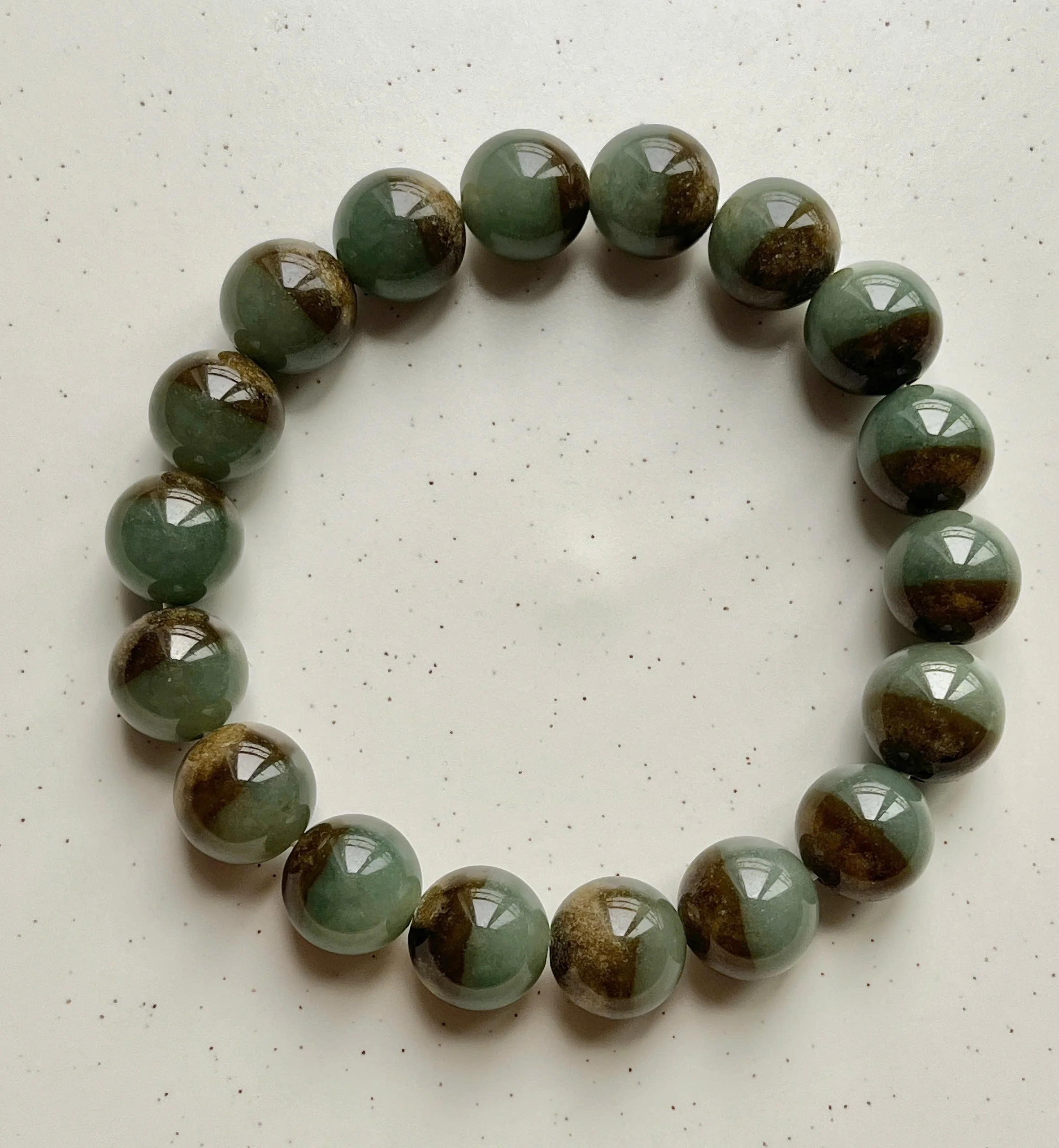 Certified Natural Type A Jadeite Bead Bracelet