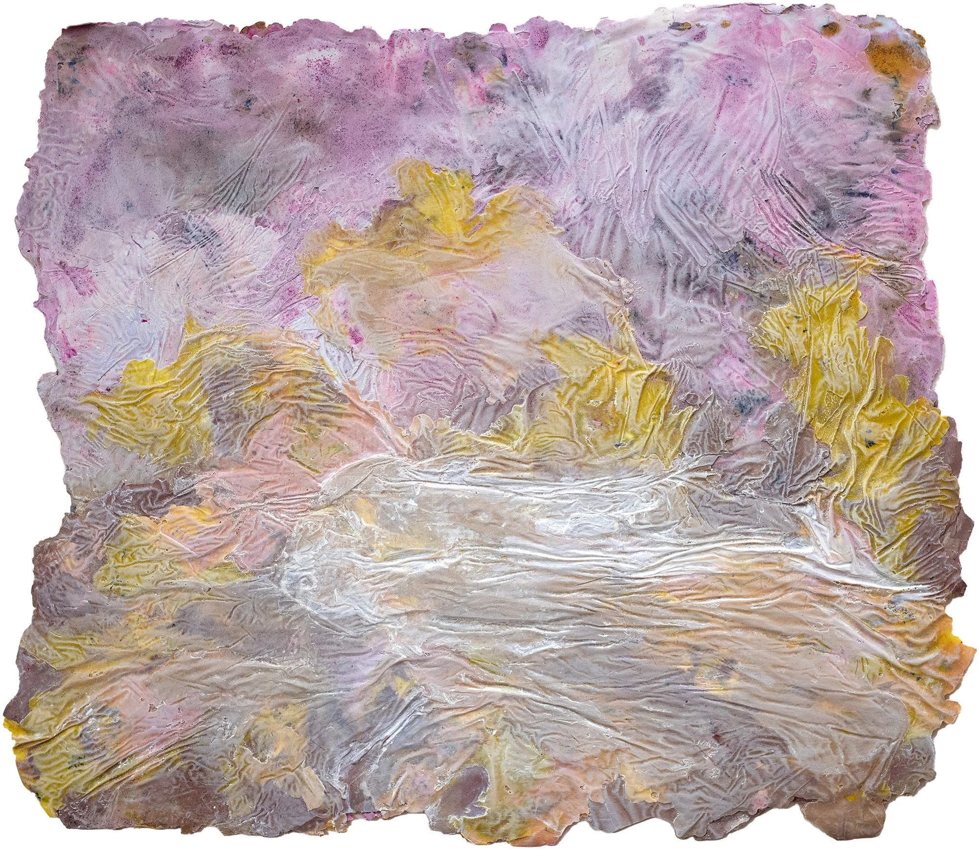 Fleur de neige, 2026                    
 Peinture à l’huile, pigments, encre et cire sur papier Hahnemühle
 35x42 cm

