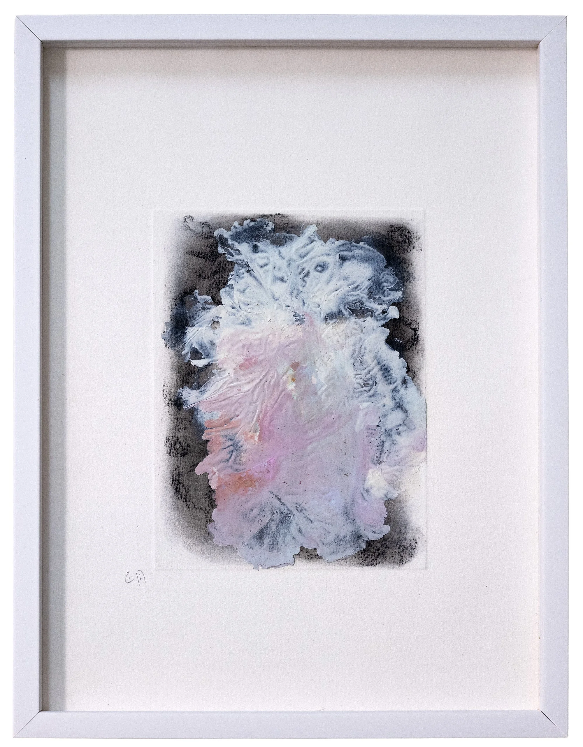Un silence de sel, 2026
 Peinture à l’huile, pigments, encre, cire et gravure rehaussée au charcoal sur papier Hahnemühle
 Encadrement bois blanc, verre musée
 28x38 cm
