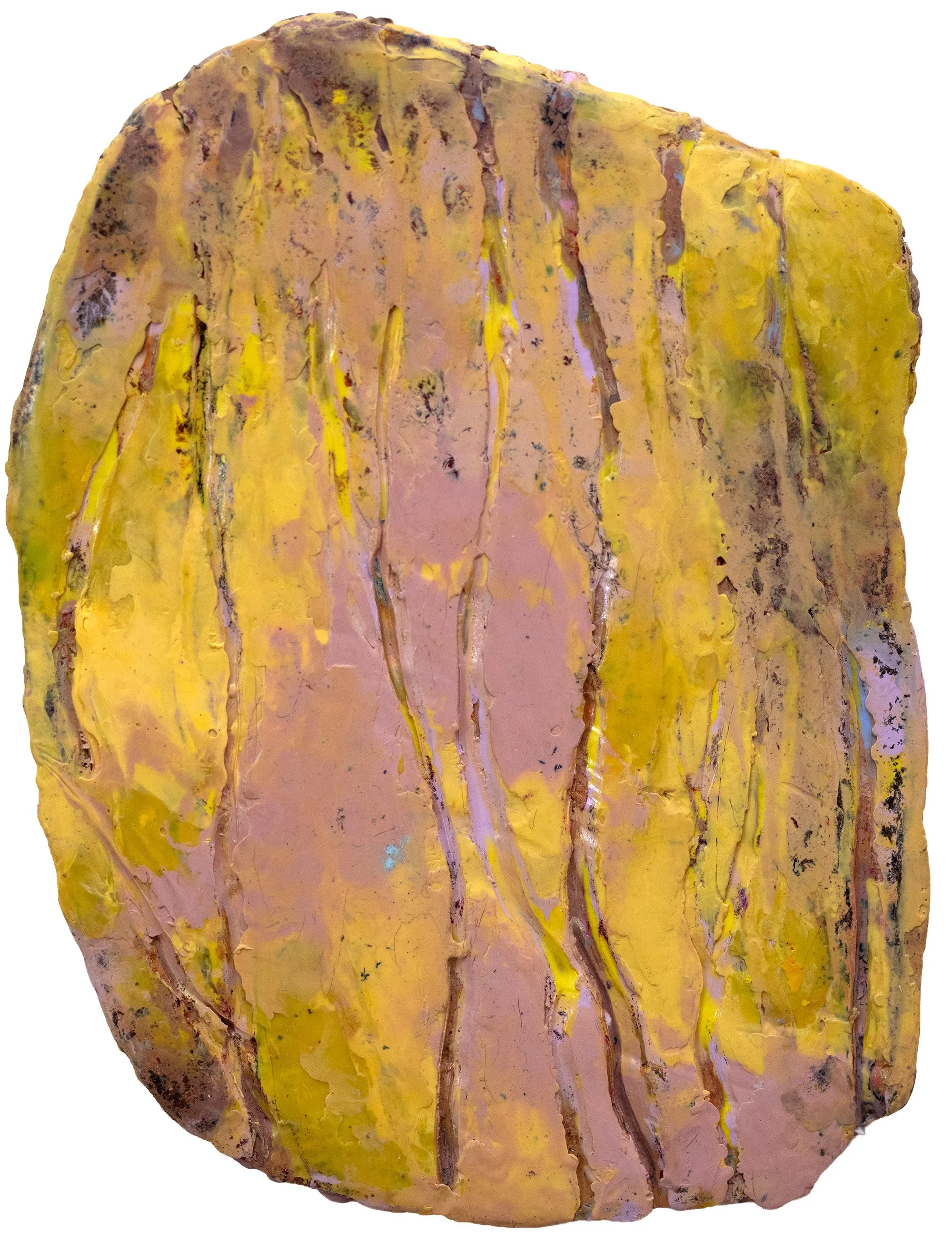 Pierre philosophale, 2026                     
 Peinture à l’huile, pigments, encre et cire sur papier Arche
 20x15 cm
