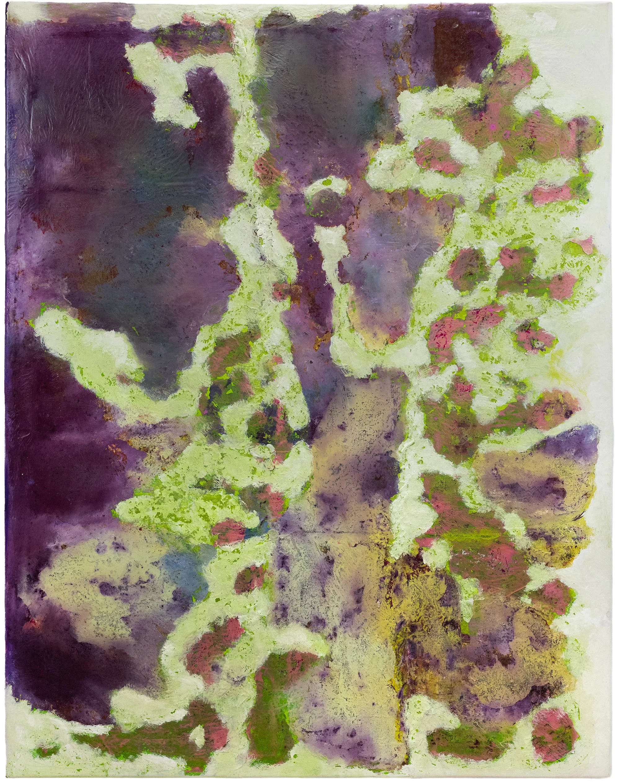 Méandres, 2023
  Peinture à l’huile, pigments, oxydes, émaux, encre, charcoal et cire sur toile
  145x115 cm