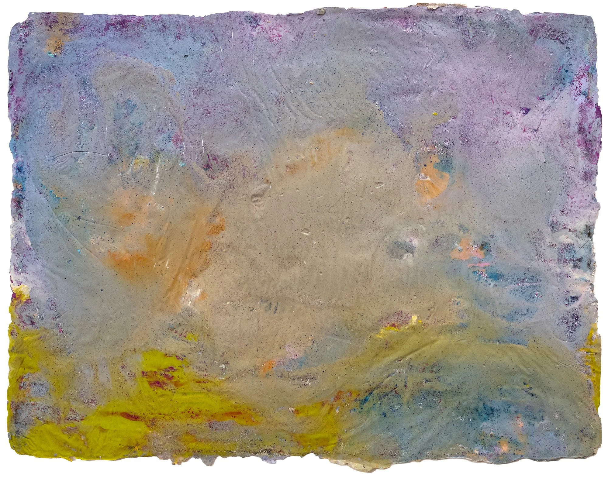 Du jardin au rivage, 2026                       
 Peinture à l’huile, pigments, encre et cire sur papier Hahnemühle
 32x40 cm

