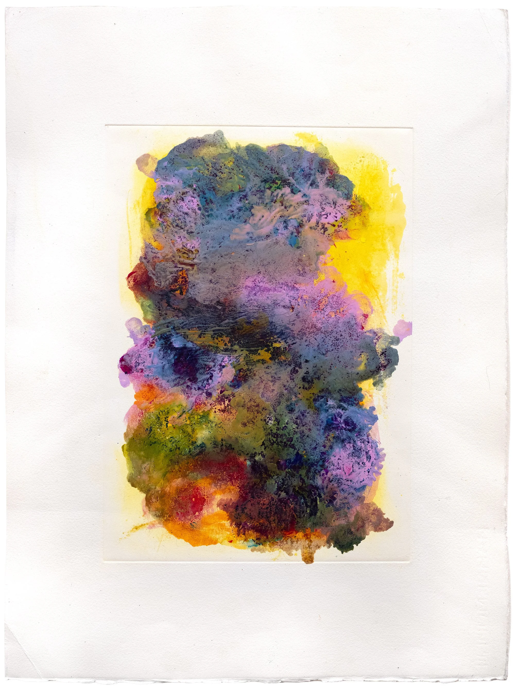 D’un jour à l’autre, 2026
 Peinture à l’huile, pigments, encre, cire et embossage sur papier Hahnemühle
 52x39 cm