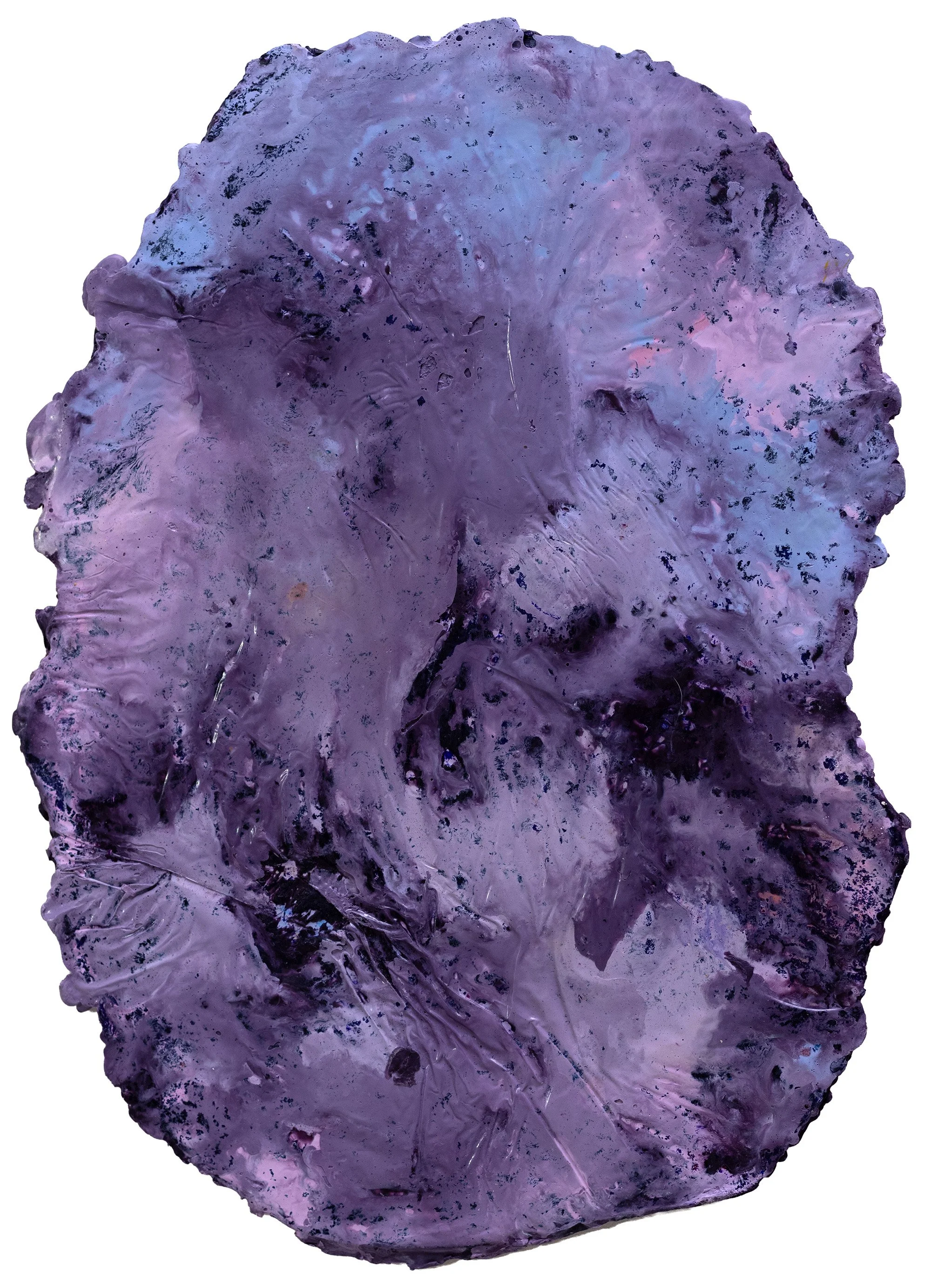 Extrait de mer, 2025                                   
 Peinture à l’huile, pigments, encre et cire sur papier Arche 
 29x22 cm