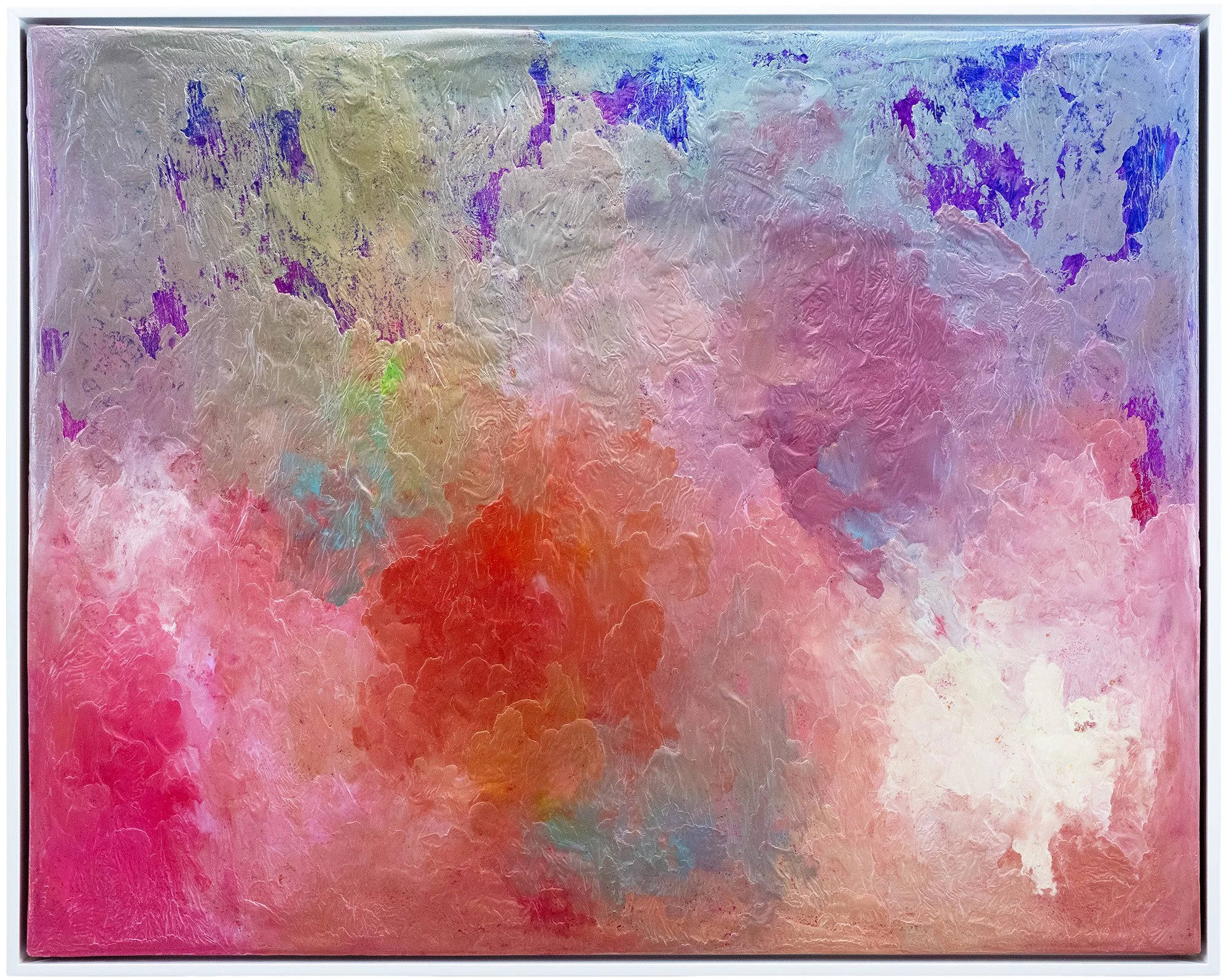 Se tenir, 2024
 Peinture à l’huile, émaux, oxydes, pigments, encre et cire sur toile
 Encadrement caisse américaine bois blanc
 80x100 cm