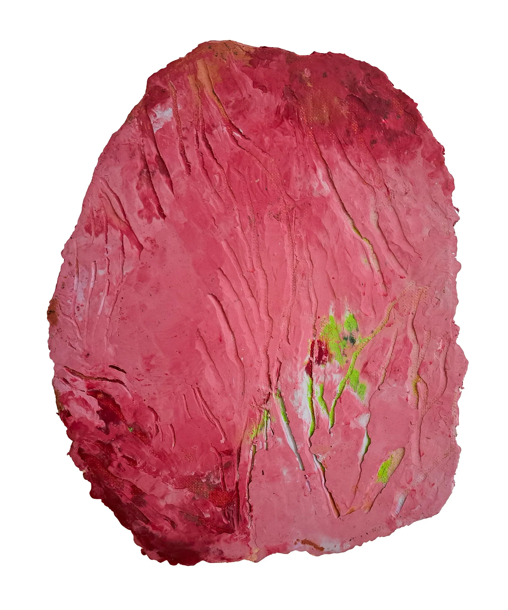    
Cœur conscient, 2024
 Peinture à l’huile, pigments, encre et cire sur papier Arche
 35x26 cm