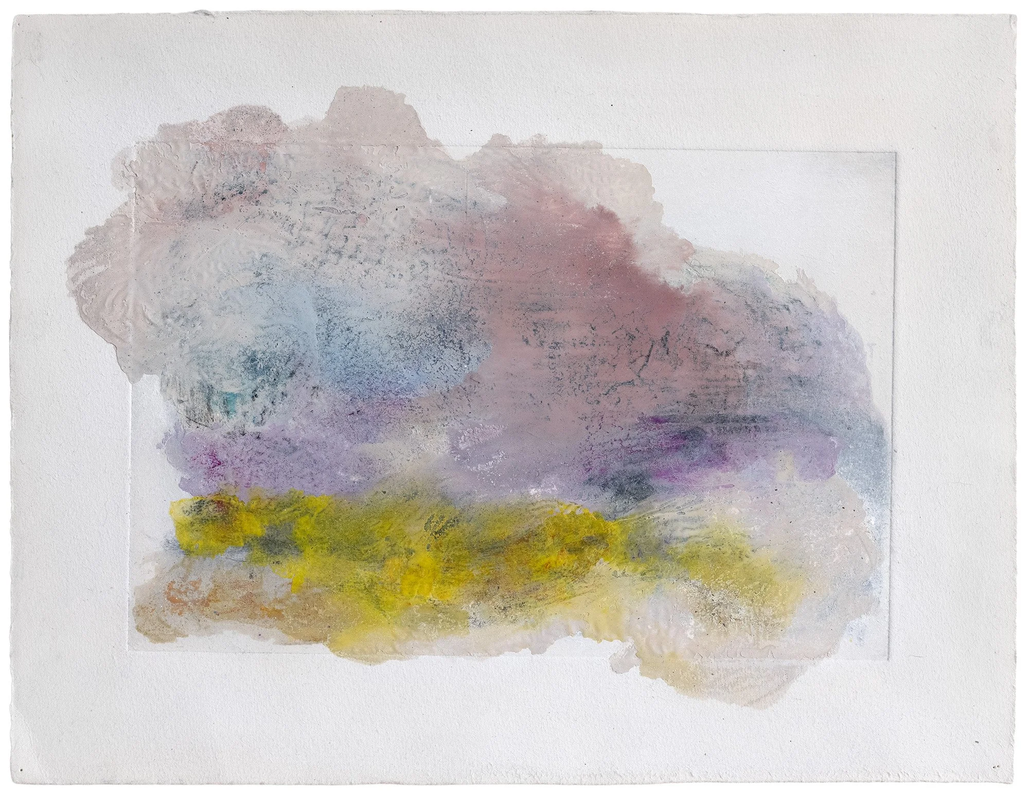 Flaque de soleil, 2026
 Peinture à l’huile, pigments, encre, cire et aquatinte sur papier Hahnemühle
 30x39 cm