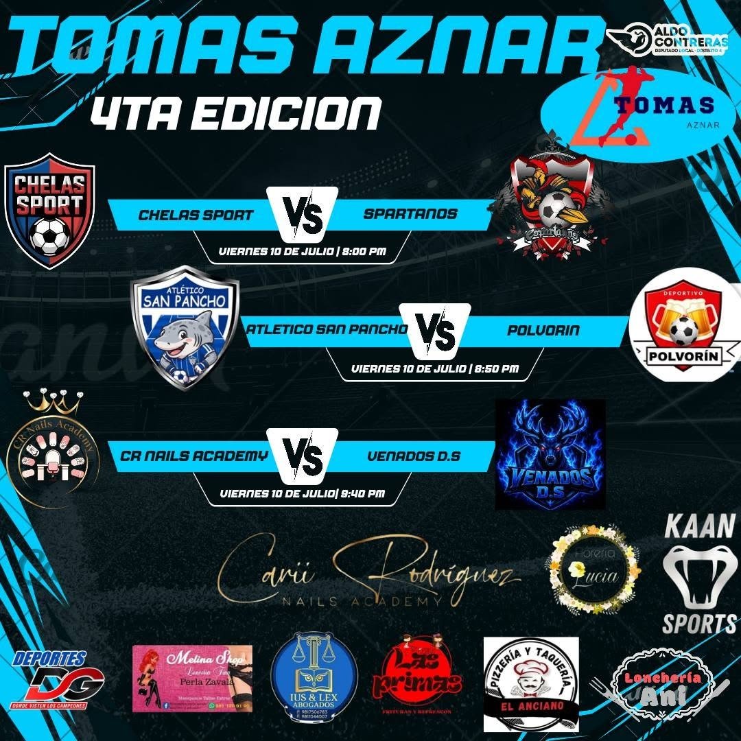 somos patrocinadores de la liga de la colonia tomas aznar